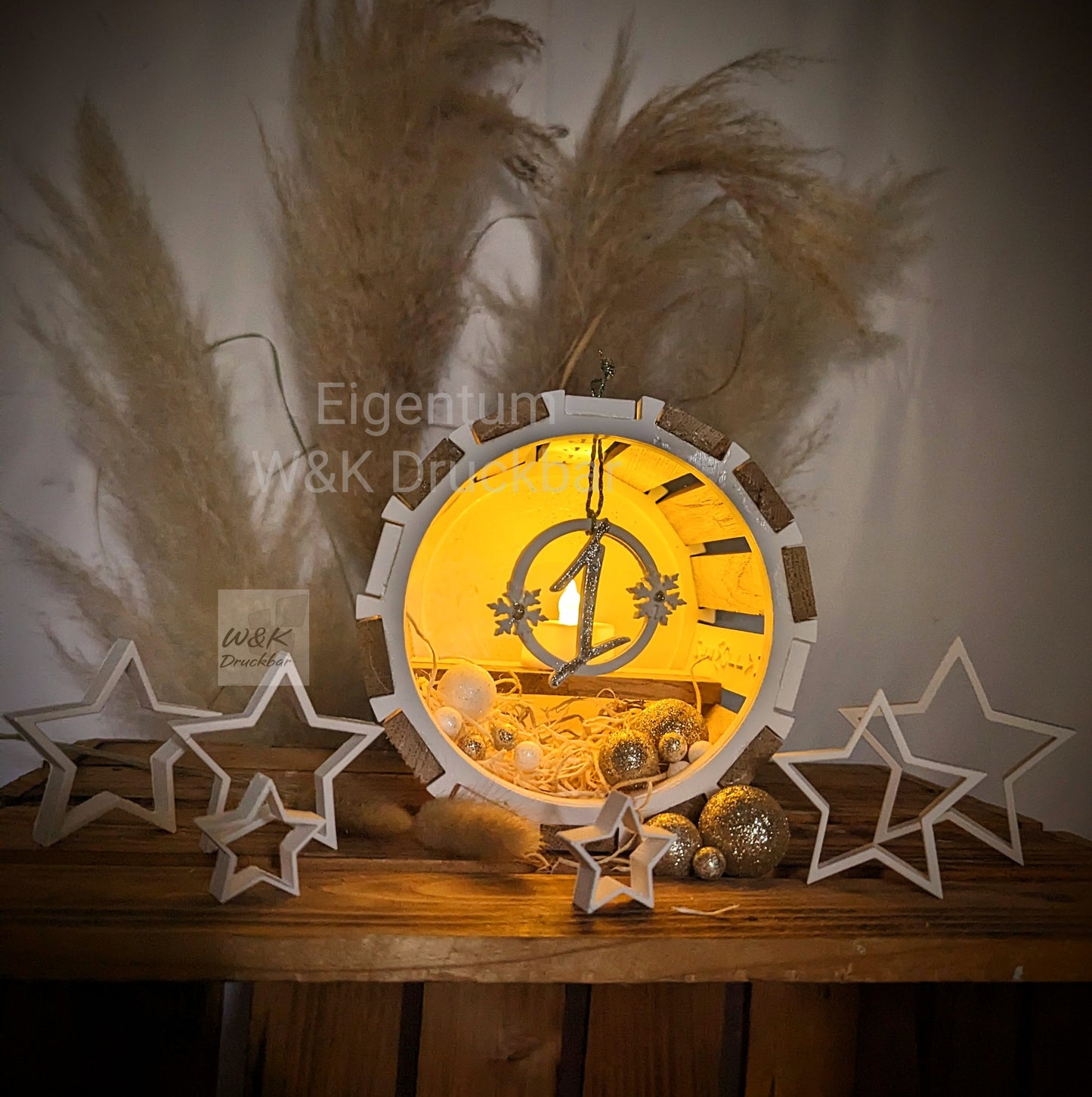 Silikonform Adventsanhänger / Adventszahlen