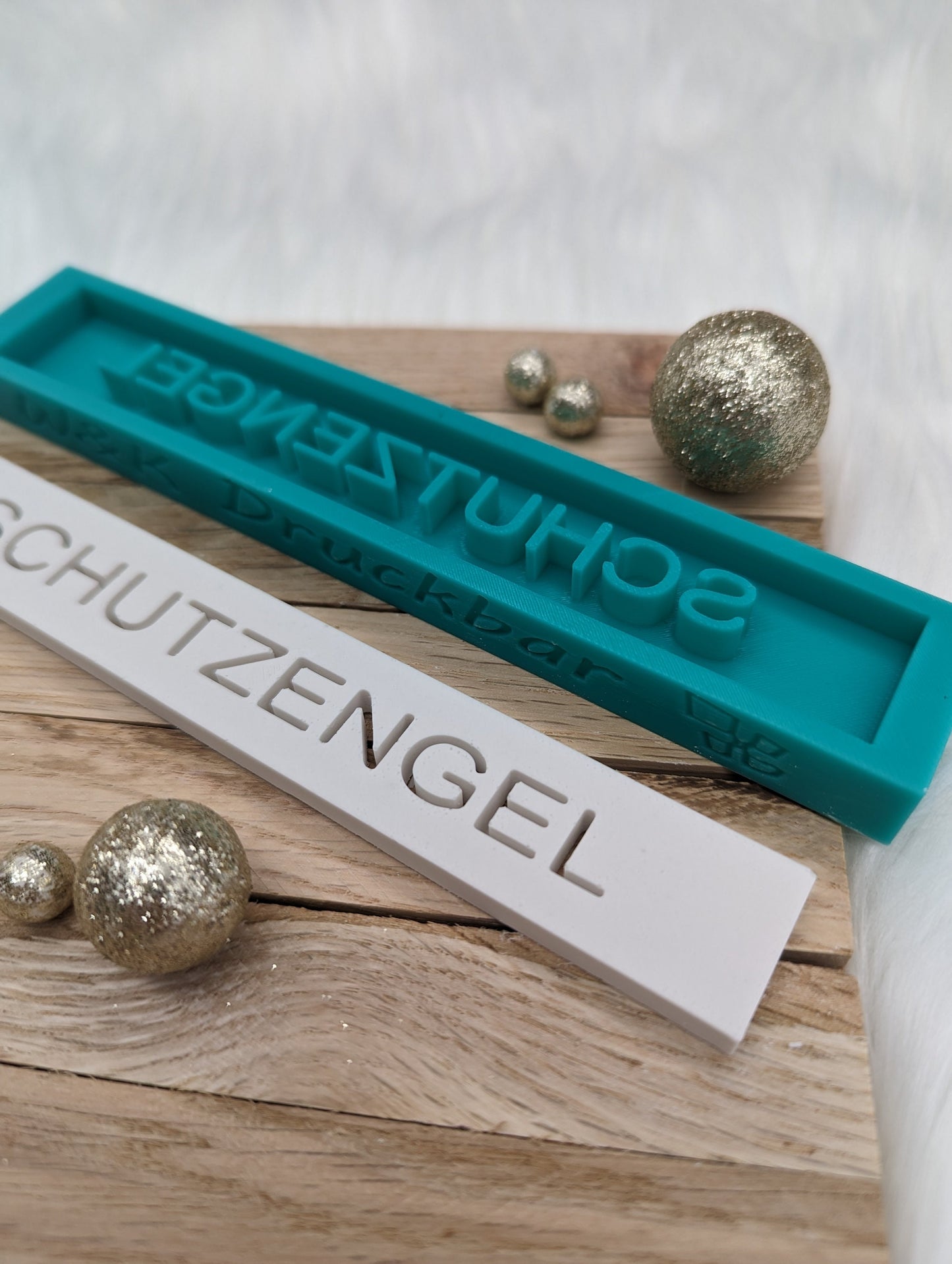 Klötzchen Gießform / SCHUTZENGEL / Silikonform für Klötzchen / 160x22x8 mm / Silikon Klötzchen Gießform /Gießform Klötzchen