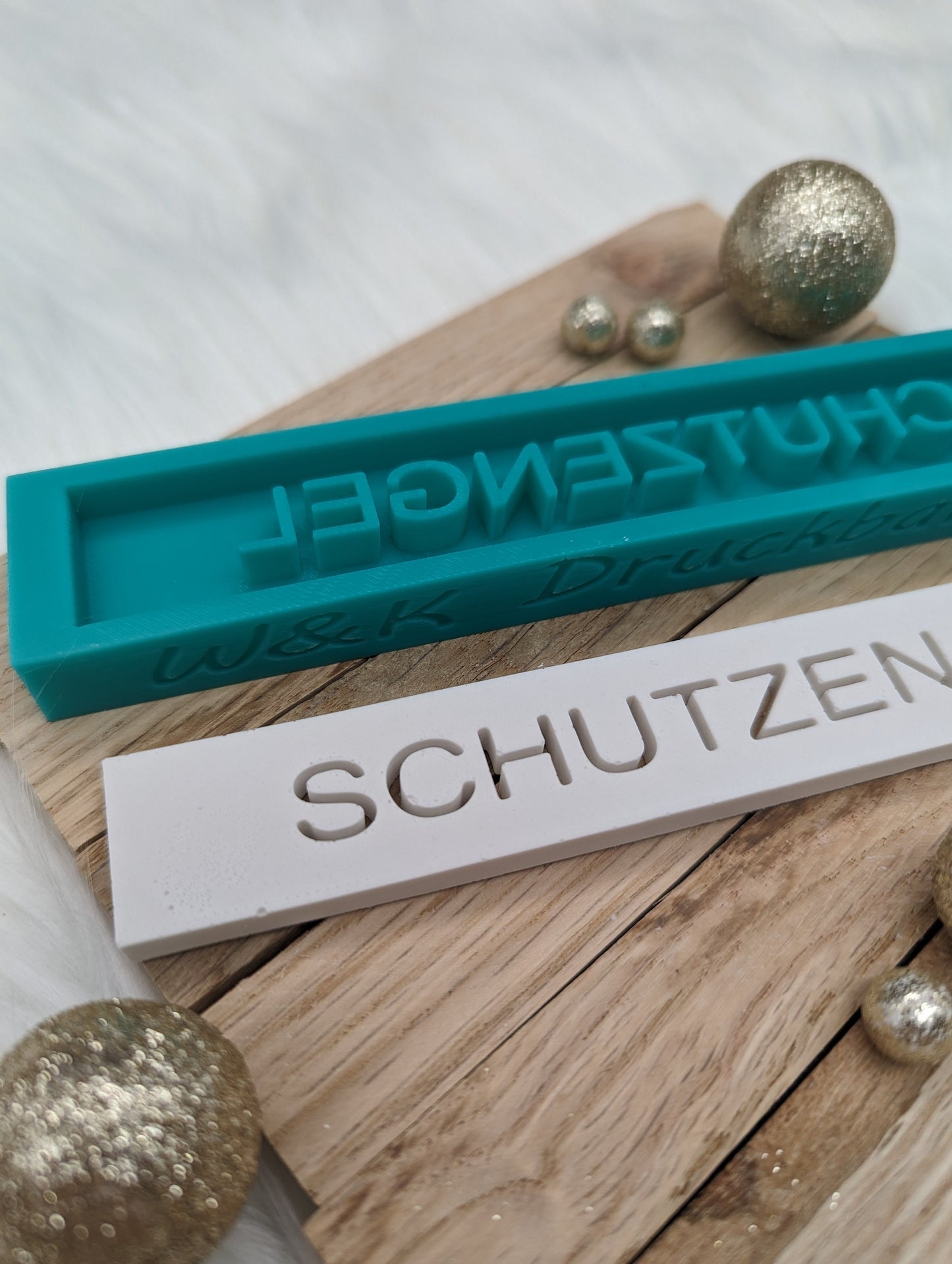 Klötzchen Gießform / SCHUTZENGEL / Silikonform für Klötzchen / 160x22x8 mm / Silikon Klötzchen Gießform /Gießform Klötzchen