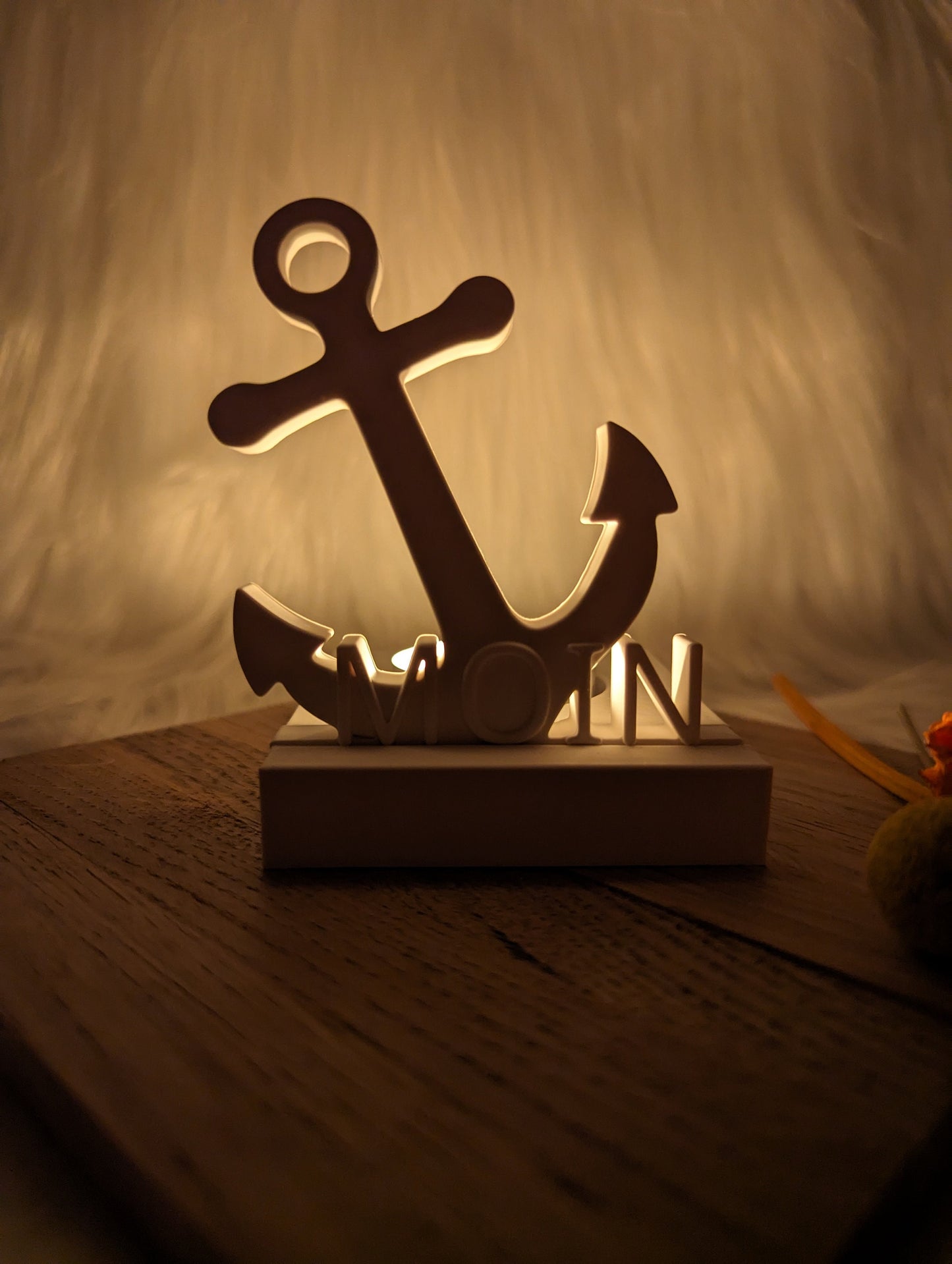 Silikonform Anker mit Moin Schriftzug für Einschieber / Maritim / Teelichthalter / Einschieber / Raysin / Silikonform