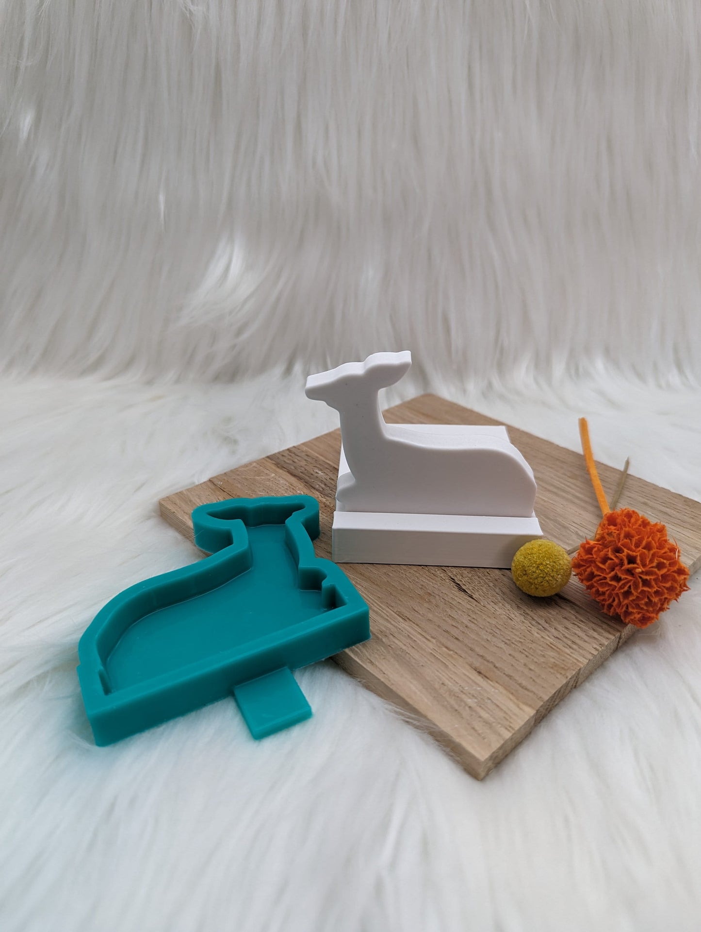 Silikonform Rehe für Einschieber / Reh / Set / Teelichthalter / Einschieber / Raysin / Silikonform