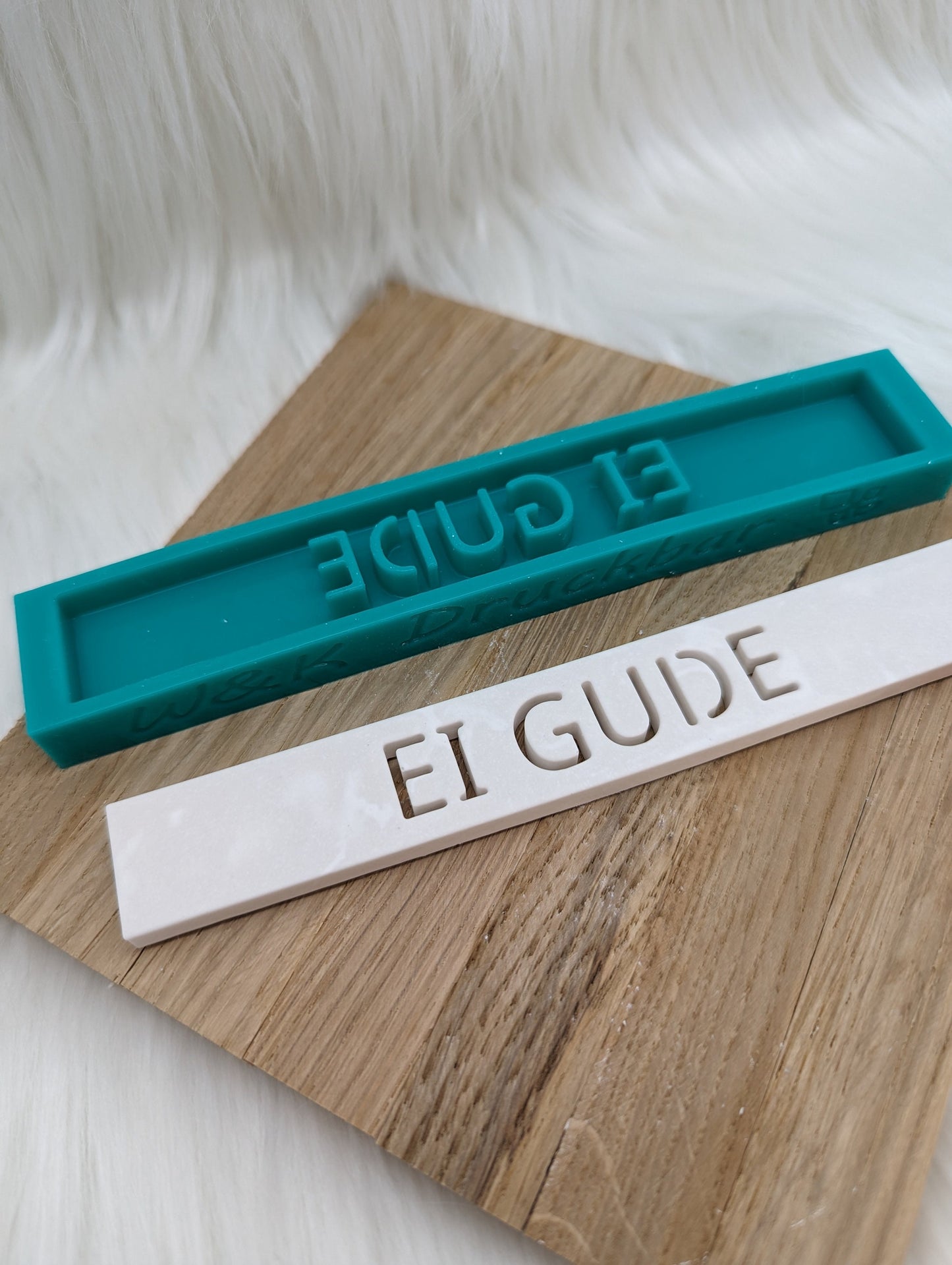 Klötzchen Gießform / EI GUDE / Silikonform für Klötzchen / 160x22x8 mm /Silikon Klötzchen Gießform/Gießform Klötzchen