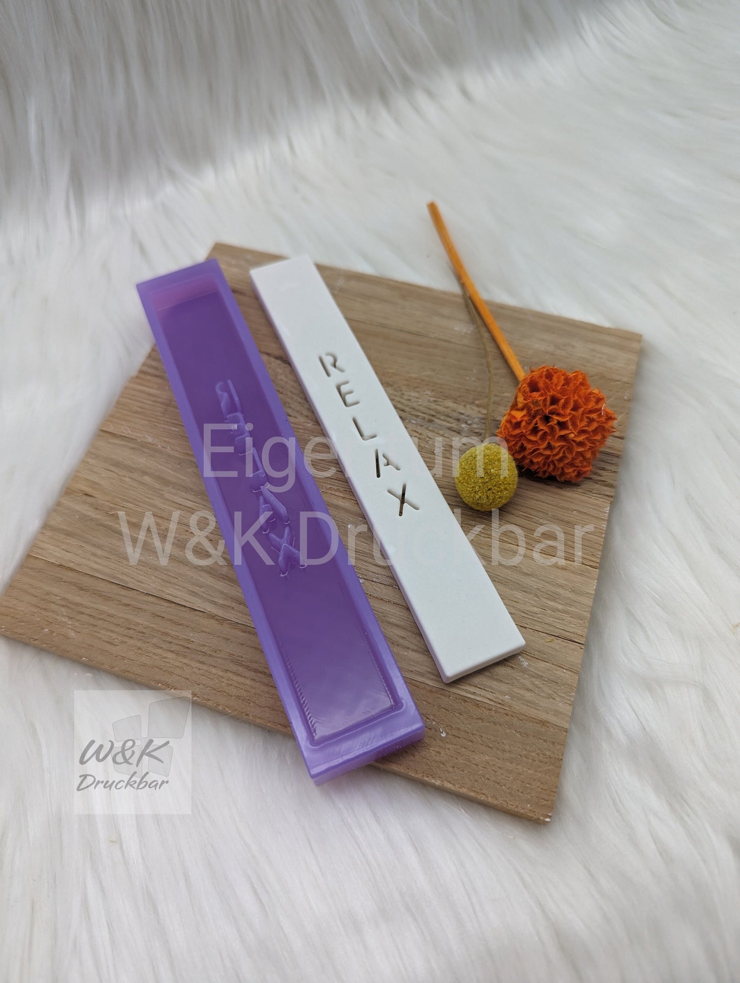 Klötzchen Gießform / Relax Hochkant / Silikonform für Klötzchen / 160x22x8 mm / Silikon Klötzchen Gießform /Gießform Klötzchen