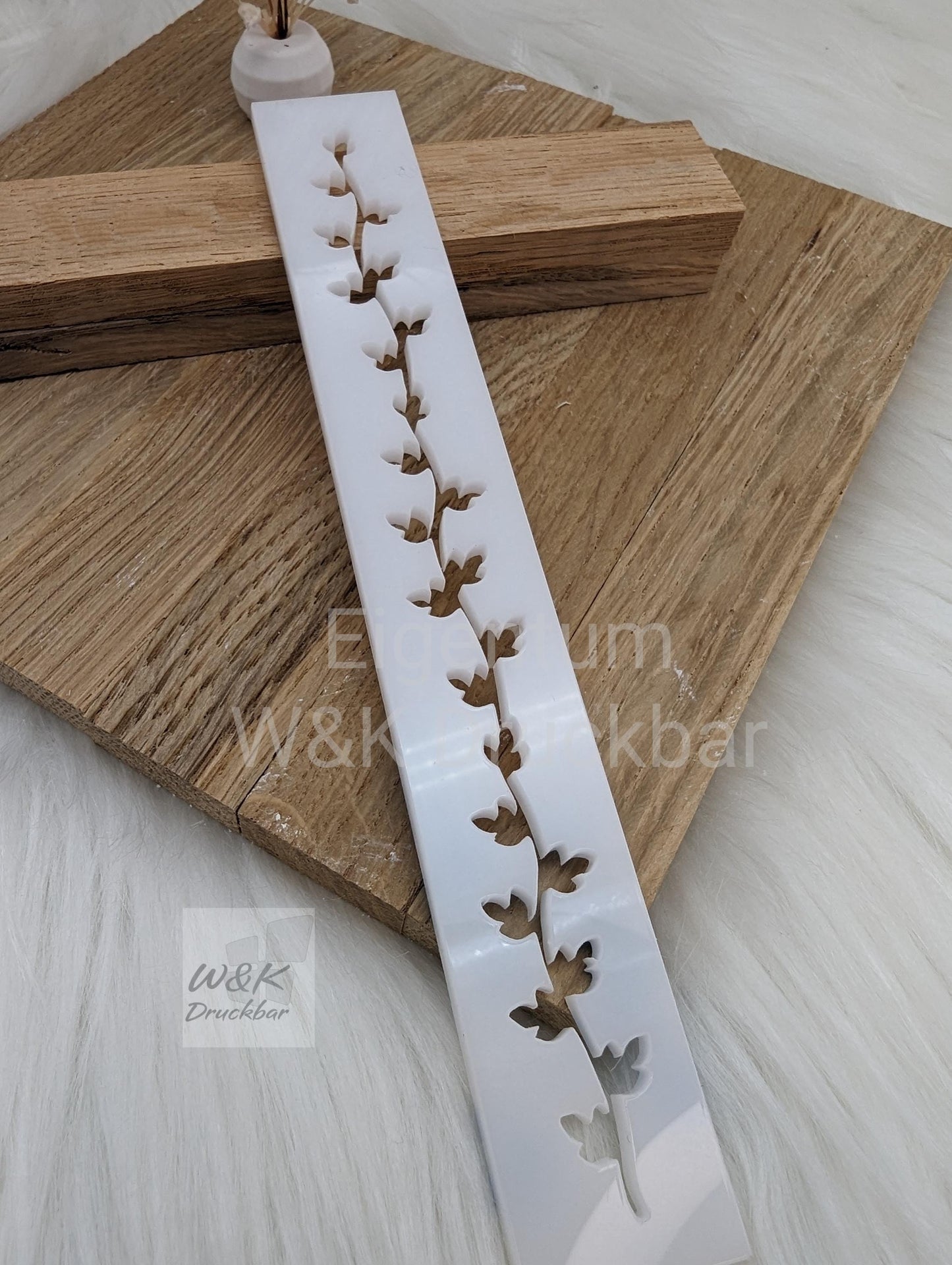 Acrylklötzchen Blumenranke V1 Hochkant 160x22*mm / 3mm