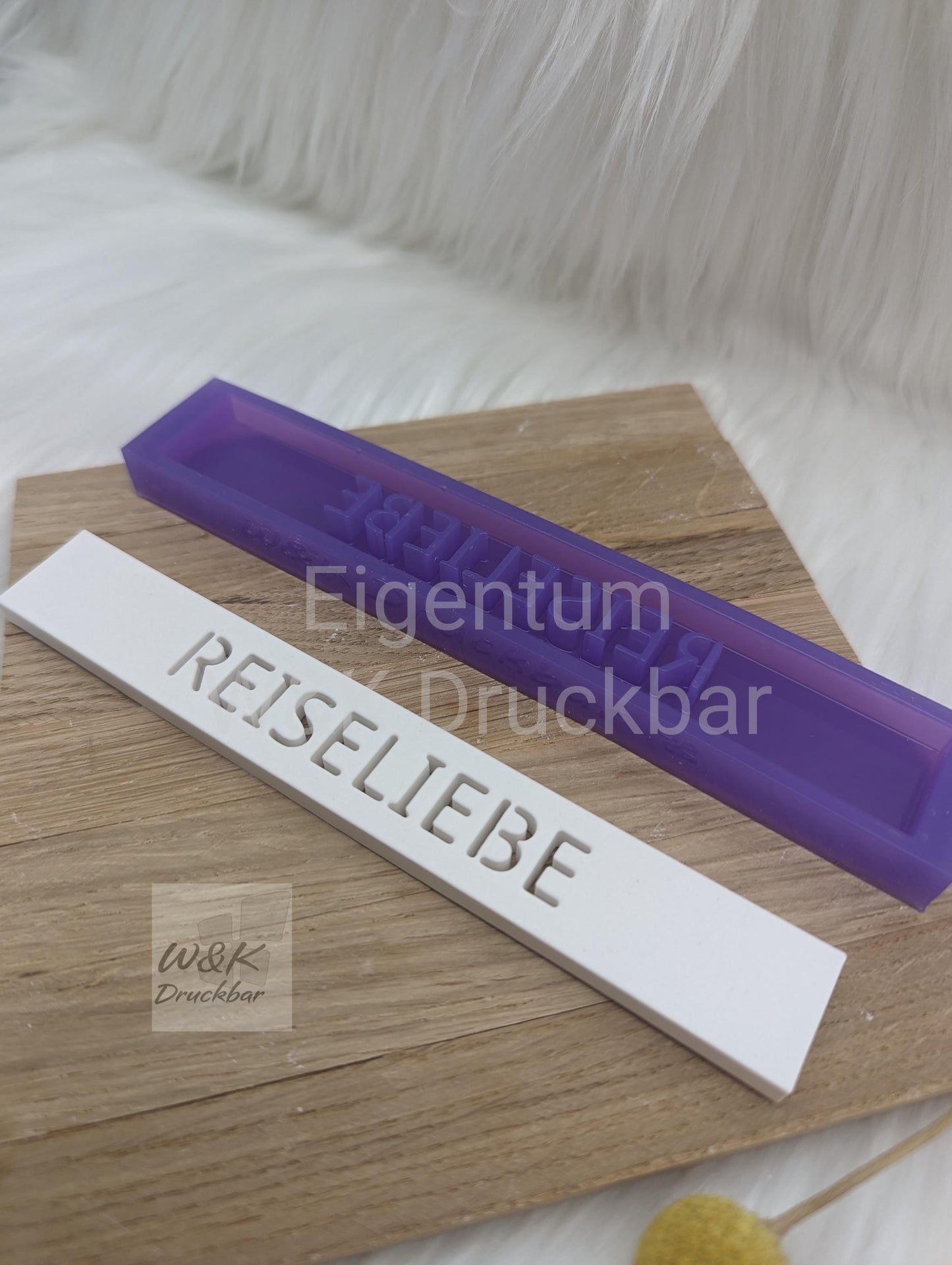 Klötzchen Gießform / REISELIEBE / Silikonform für Klötzchen / 160x22x8 mm / Silikon Klötzchen Gießform / Gießform Klötzchen
