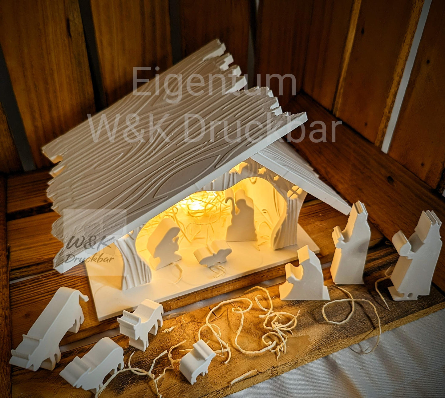 Silikonform Krippenhaus V3 / Krippenspiel / Krippe / Weihnachtsdeko / Raysin / Silikonform