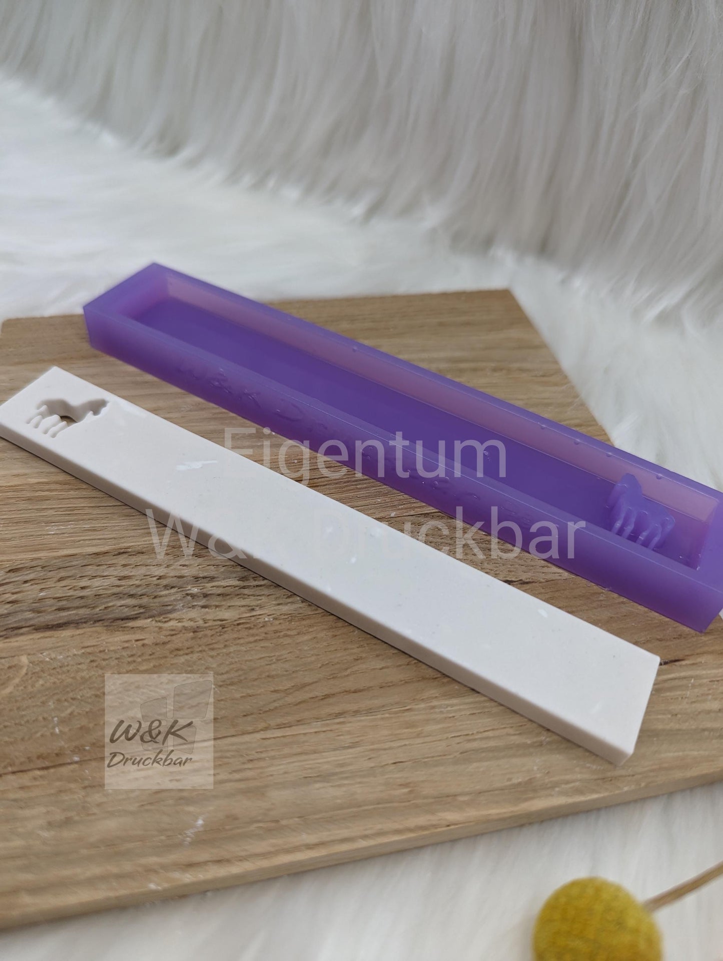 Klötzchen Gießform / Pferd/ Silikonform für Klötzchen / 160x22x8 mm / Silikon Klötzchen Gießform / Gießform Klötzchen