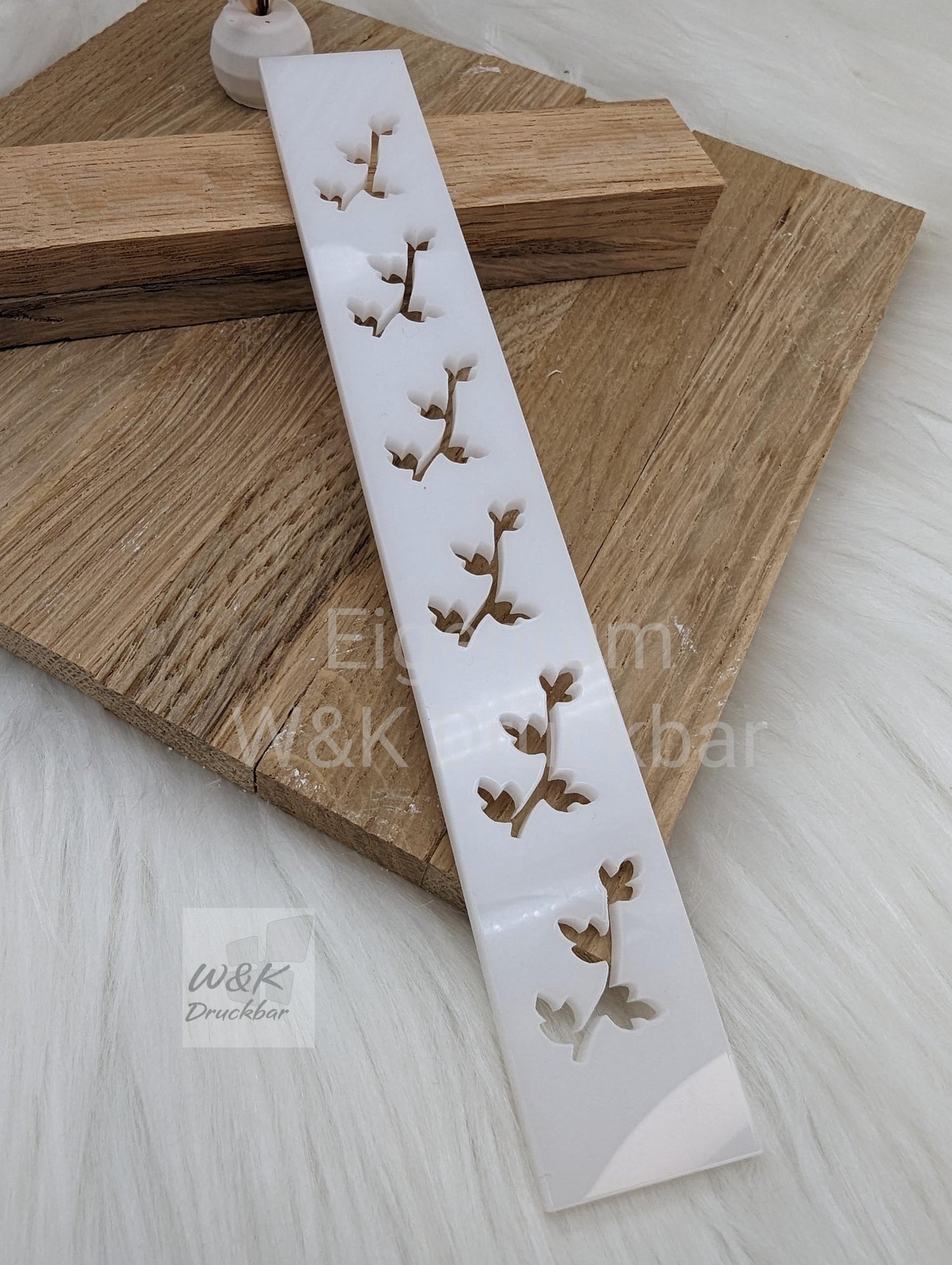 Acrylklötzchen Blätter 160x22*mm / 3mm