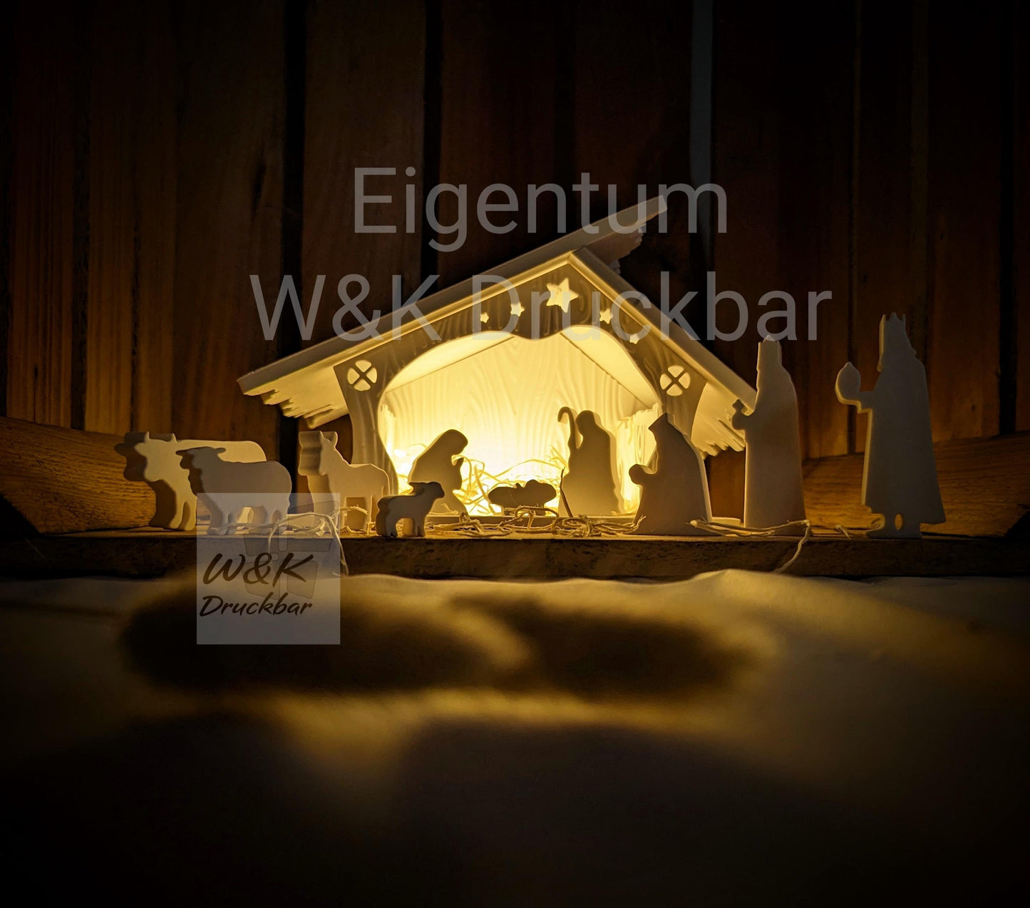 Silikonform Krippenhaus V3 / Krippenspiel / Krippe / Weihnachtsdeko / Raysin / Silikonform