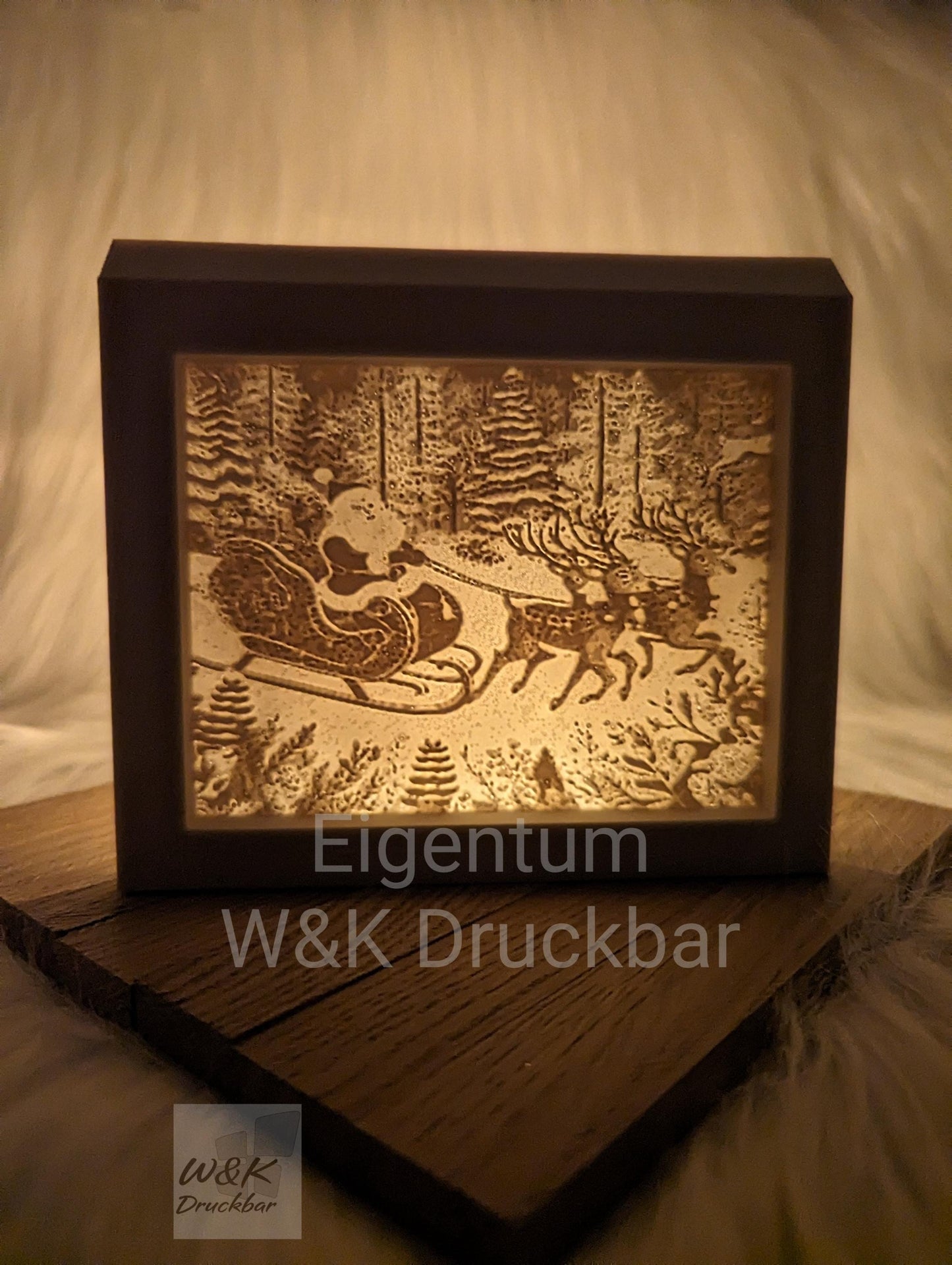 Silikonform für Lichthäuschen Lithophane Weihnachtsschlitten / Next Level Seitenwand Lithophane / Standarthaus / Raysin / Silikonform