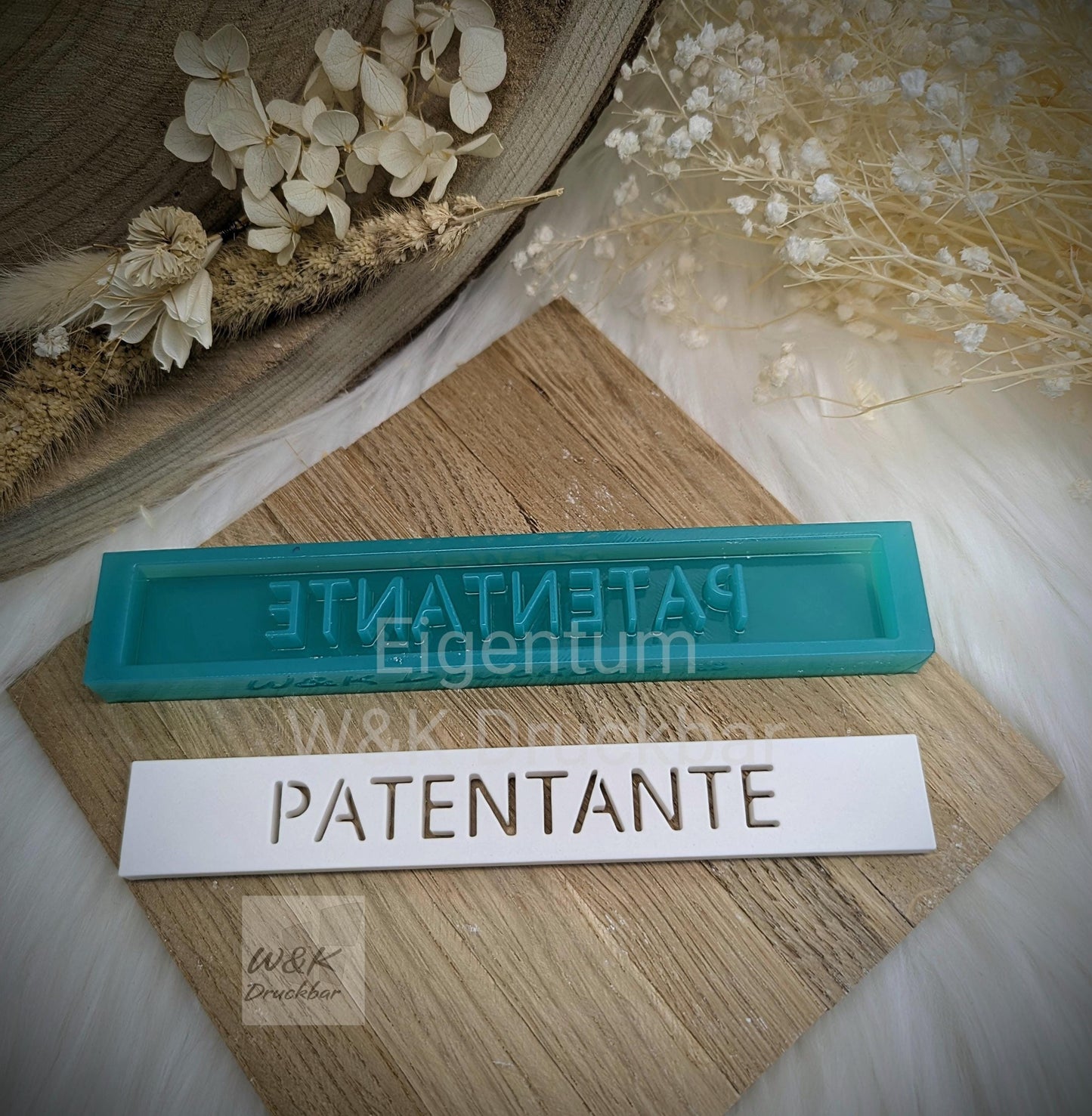 Klötzchen Gießform / PATENTANTE / Silikonform für Klötzchen / 160x22x8 mm / Silikon Klötzchen Gießform / Gießform Klötzchen