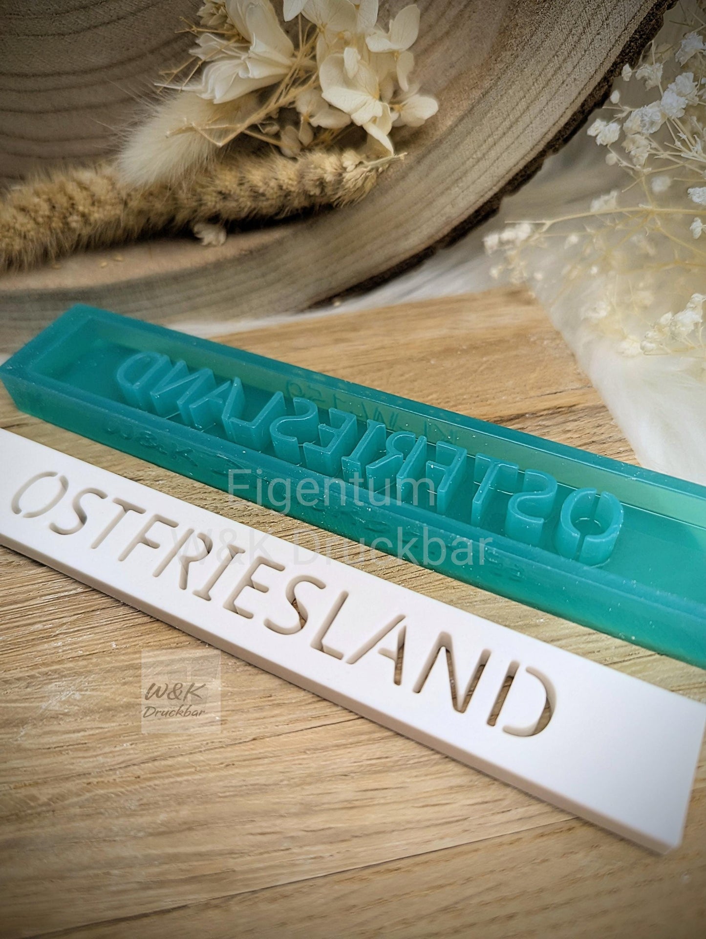 Klötzchen Gießform / OSTFRIESLAND / Silikonform für Klötzchen /160x22x8 mm / Silikon Klötzchen Gießform /Gießform Klötzchen