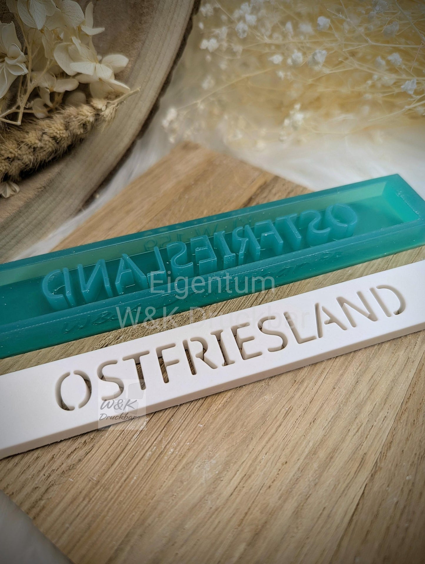 Klötzchen Gießform / OSTFRIESLAND / Silikonform für Klötzchen /160x22x8 mm / Silikon Klötzchen Gießform /Gießform Klötzchen