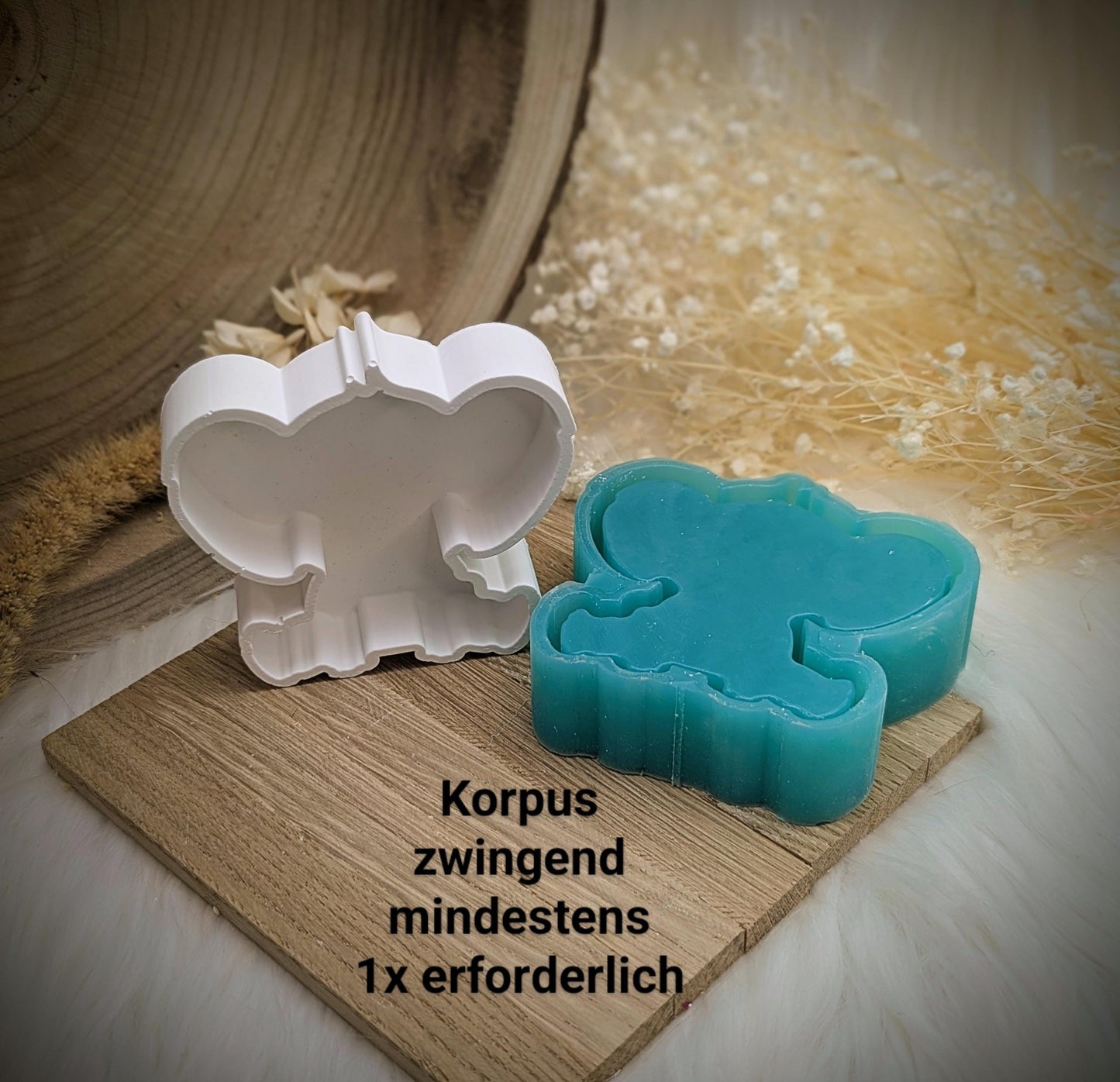 Silikonform für Leuchtfigur Elefant / Raysin / Silikonform