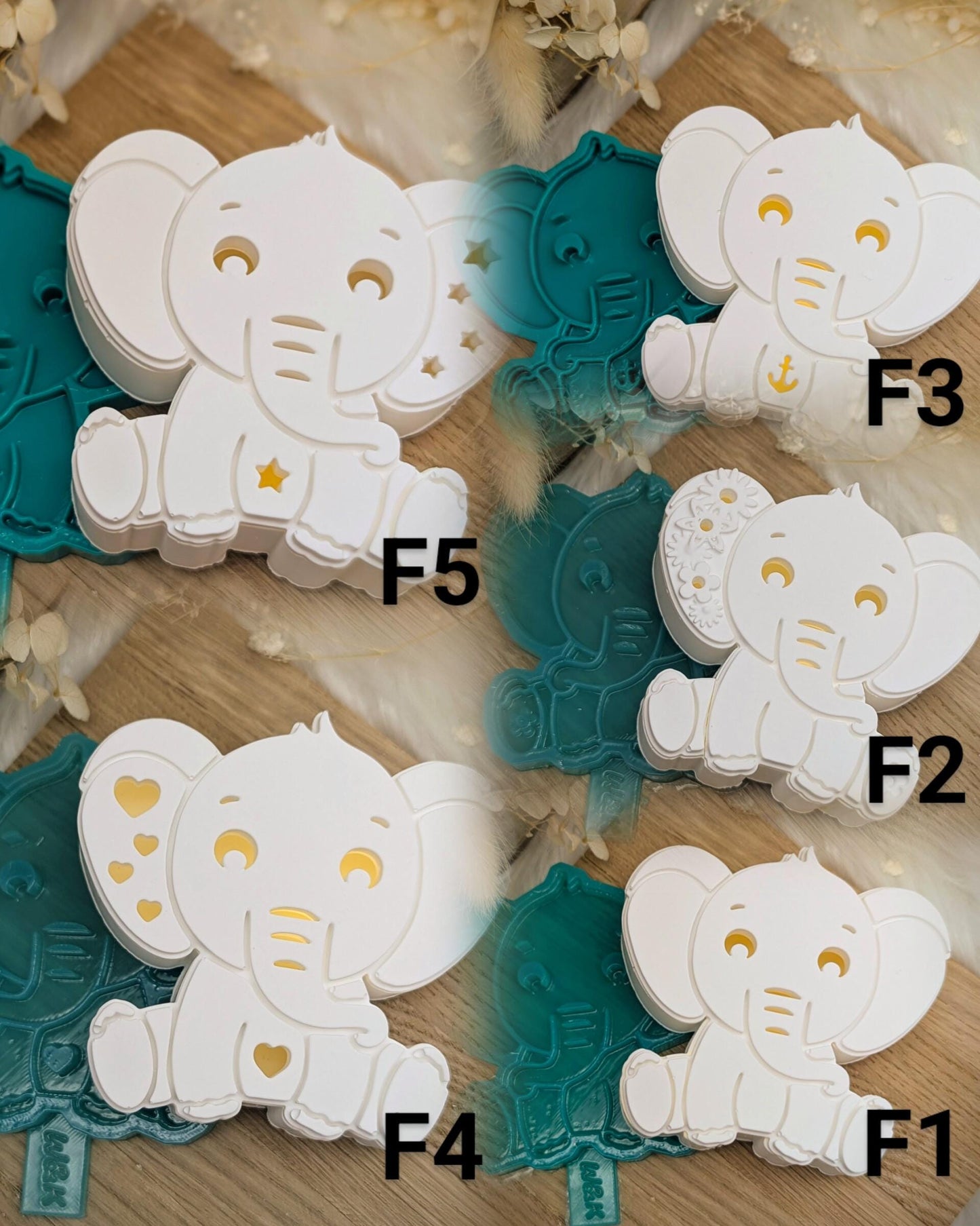 Silikonform für Leuchtfigur Elefant / Raysin / Silikonform