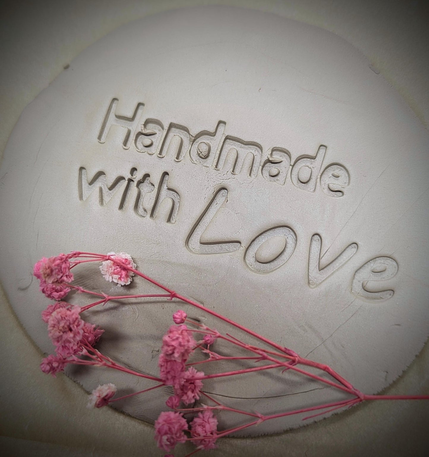Keramikstempel / Handmade with Love / Tonstempel / Töpferstempel