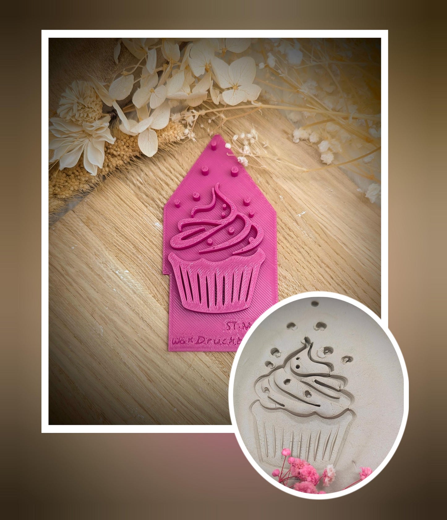 Keramikstempel / Cupcake Bubble / Tonstempel / Töpferstempel