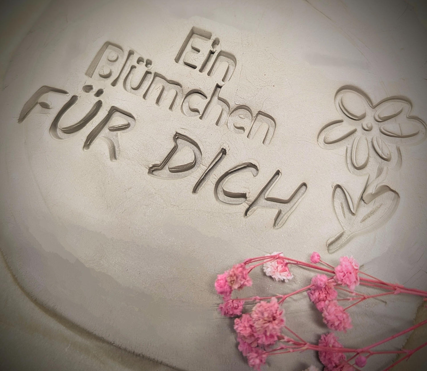 Keramikstempel / Ein Blümchen für dich / Tonstempel / Töpferstempel