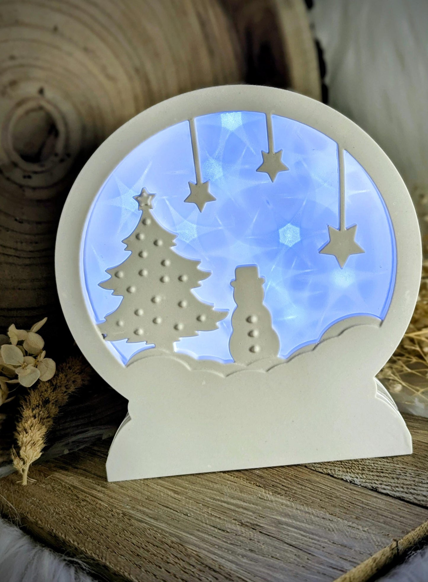 Loop Lampe/ Tanne unter Sternen / Korpus / Lampe / Schneemann / Gießform / Raysin / Silikonform