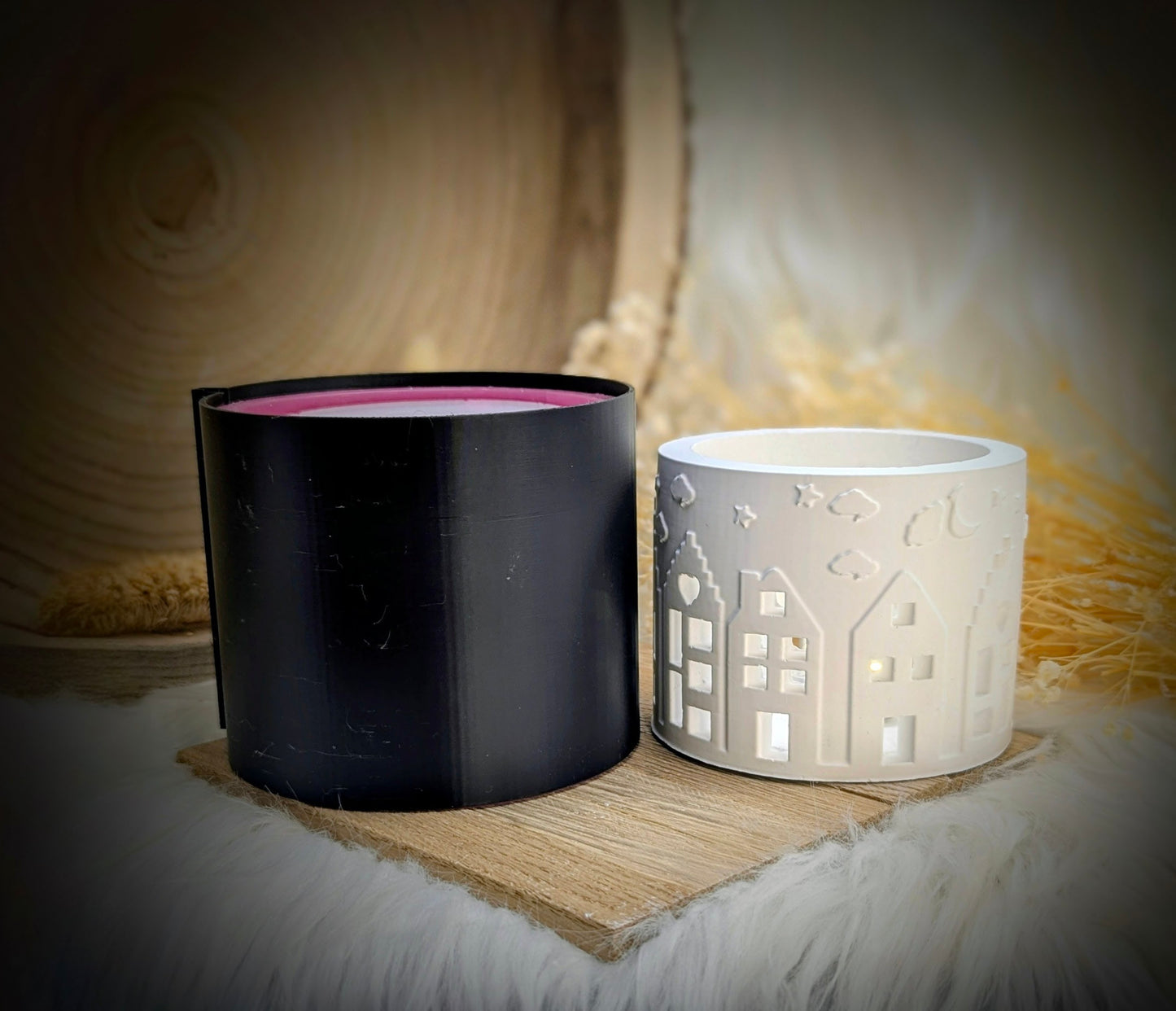 Silikonform für Lichtkranz V3 / Stadt im Sternenlicht