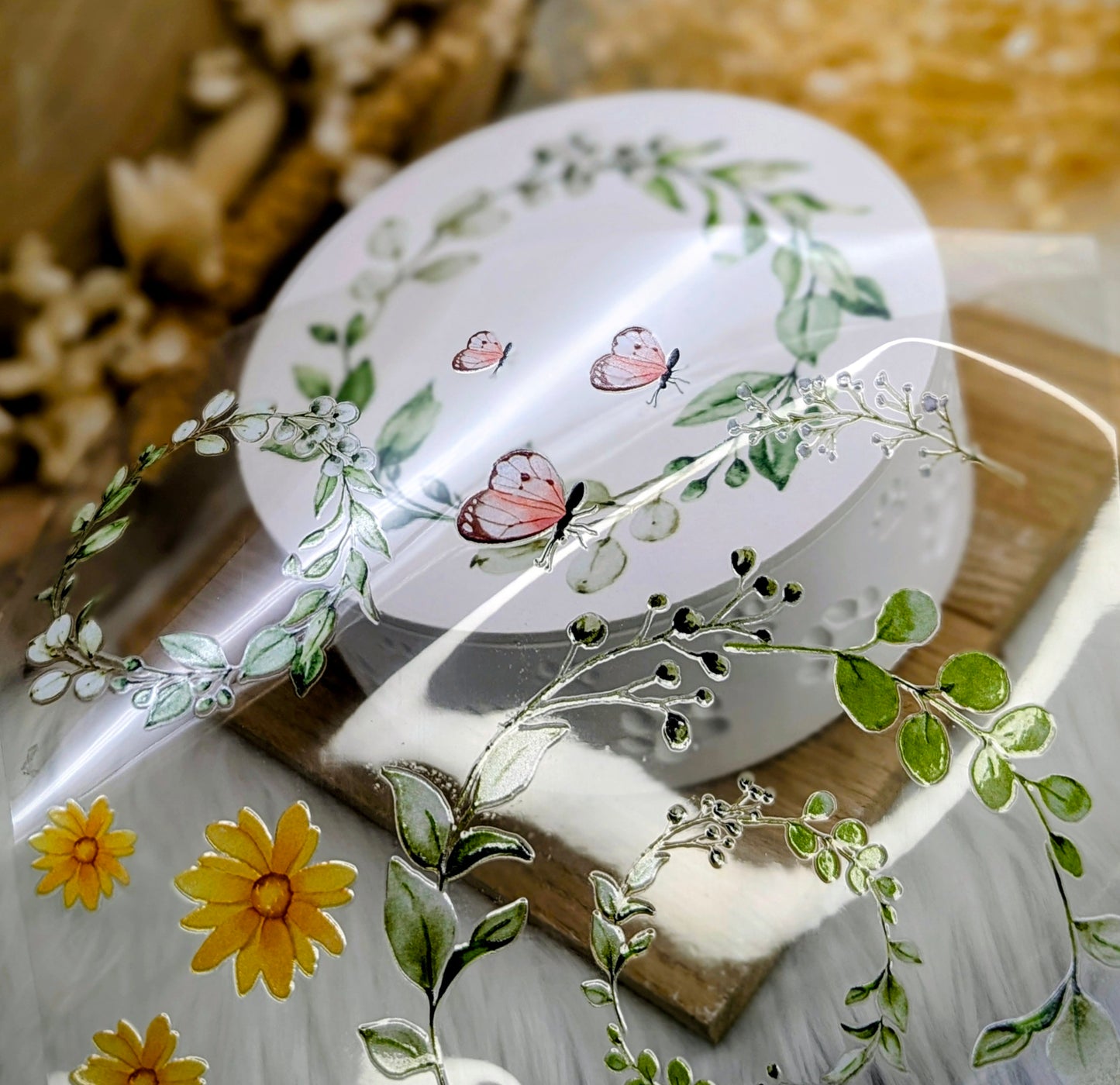 RubOn Sticker / Eukalyptus Kränze / A4 Bogen / Randlos