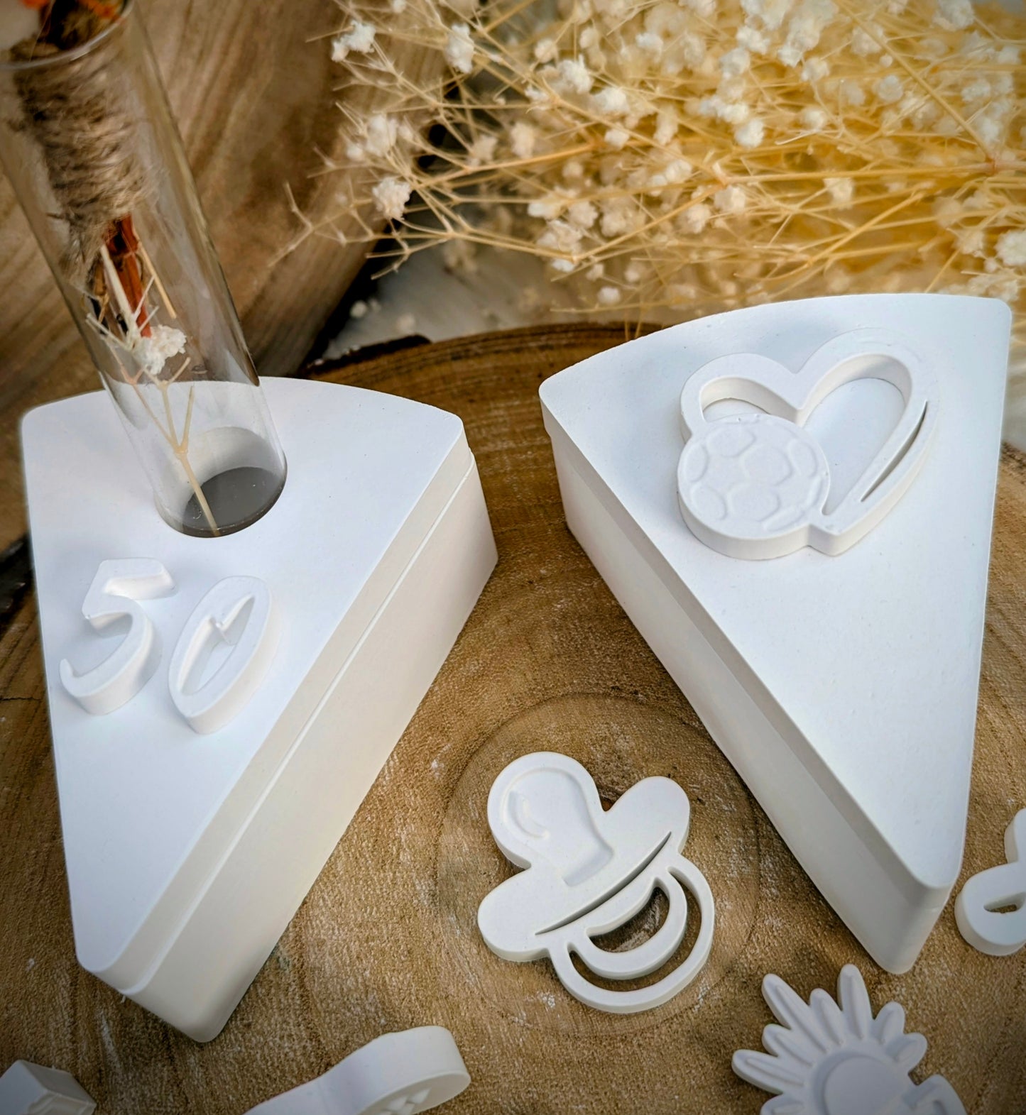 Silikonform Tortenstück / mit Fach / Geschenkverpackung