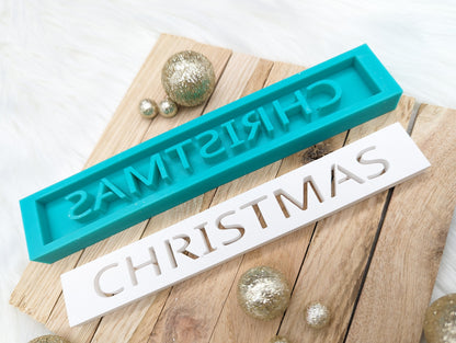 Klötzchen Gießform / CHRISTMAS / Silikonform für Klötzchen /160x22x8 mm / Silikon Klötzchen Gießform /Gießform Klötzchen