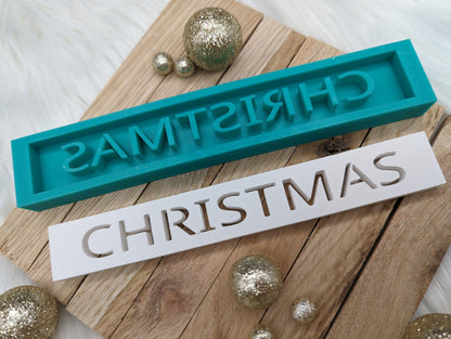 Klötzchen Gießform / CHRISTMAS / Silikonform für Klötzchen /160x22x8 mm / Silikon Klötzchen Gießform /Gießform Klötzchen