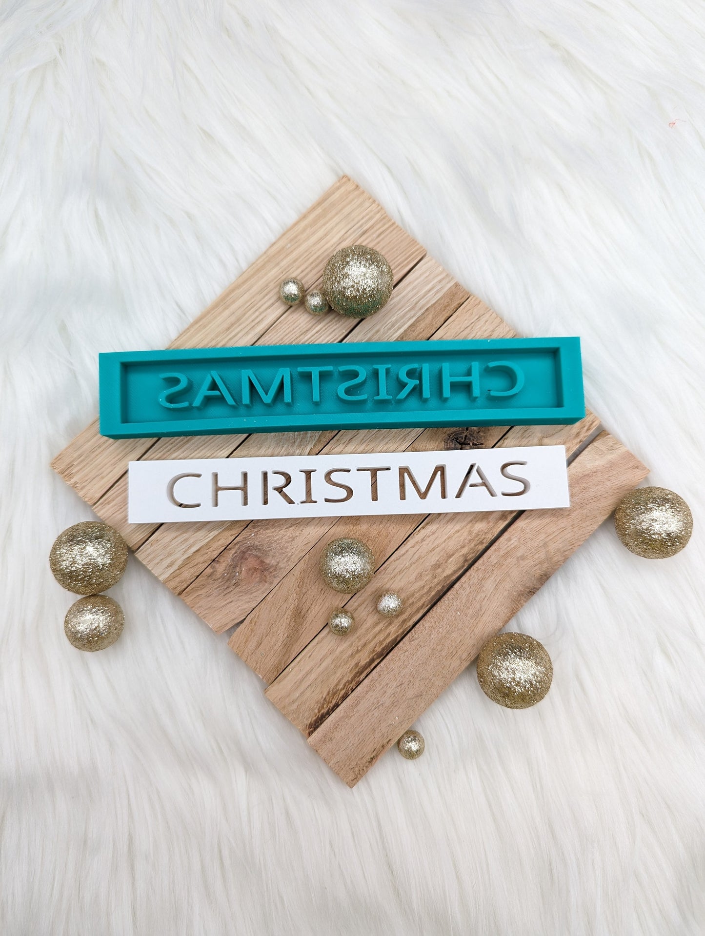 Klötzchen Gießform / CHRISTMAS / Silikonform für Klötzchen /160x22x8 mm / Silikon Klötzchen Gießform /Gießform Klötzchen