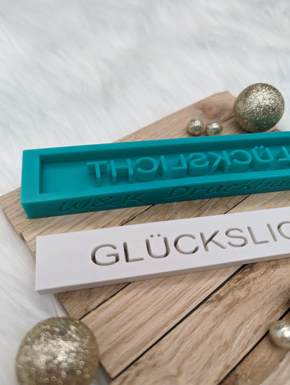 Klötzchen Gießform / GLÜCKSLICHT / Silikonform für Klötzchen / 160x22x8 mm / Silikon Klötzchen Gießform /Gießform Klötzchen