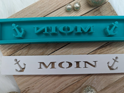 Klötzchen Gießform / Anker MOIN / Silikonform für Klötzchen /160x22x8 mm / Silikon Klötzchen Gießform /Gießform Klötzchen