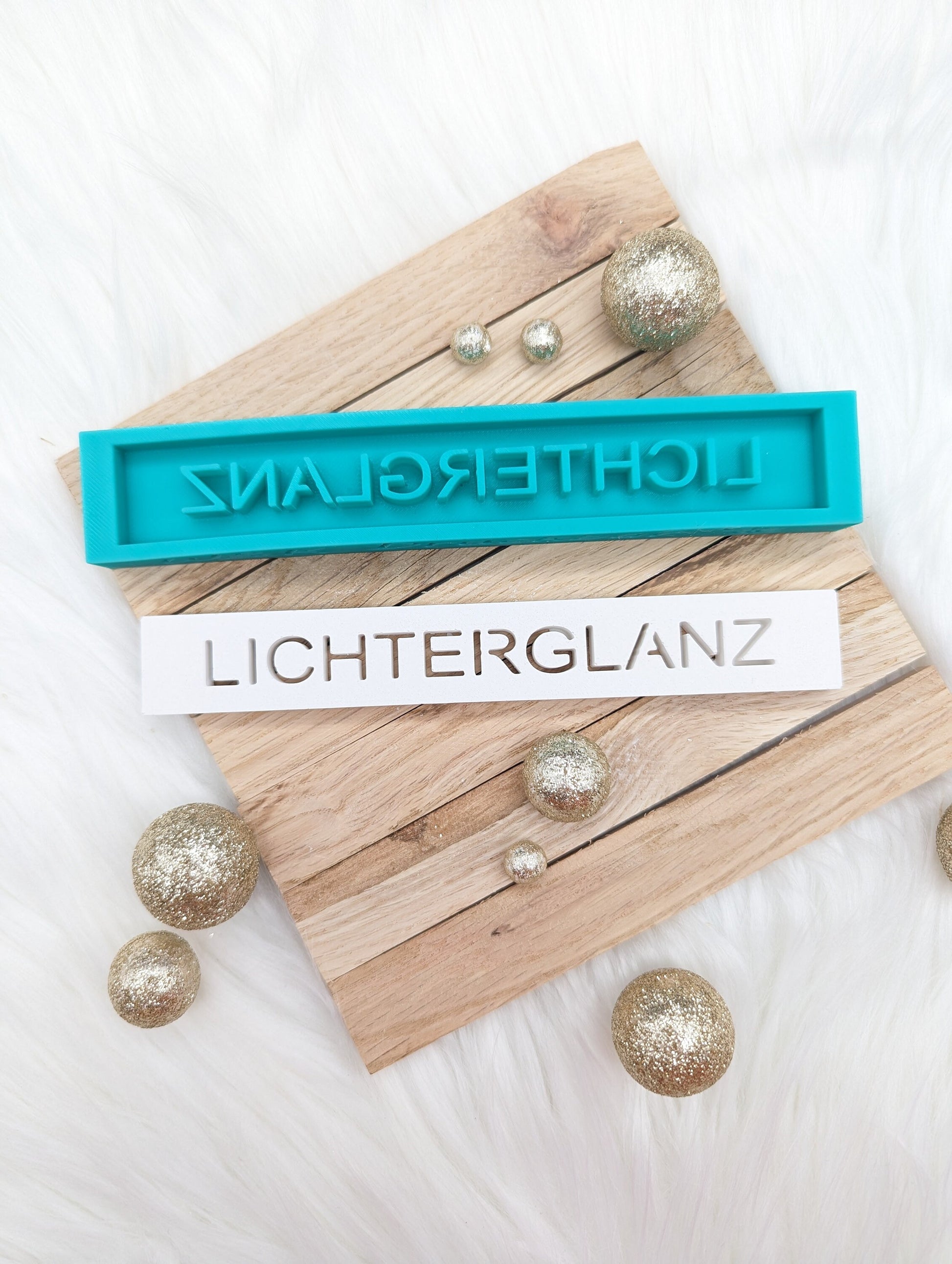 Klötzchen Gießform / LICHTERGLANZ / Silikonform für Klötzchen /160x22x8 mm / Silikon Klötzchen Gießform /Gießform Klötzchen