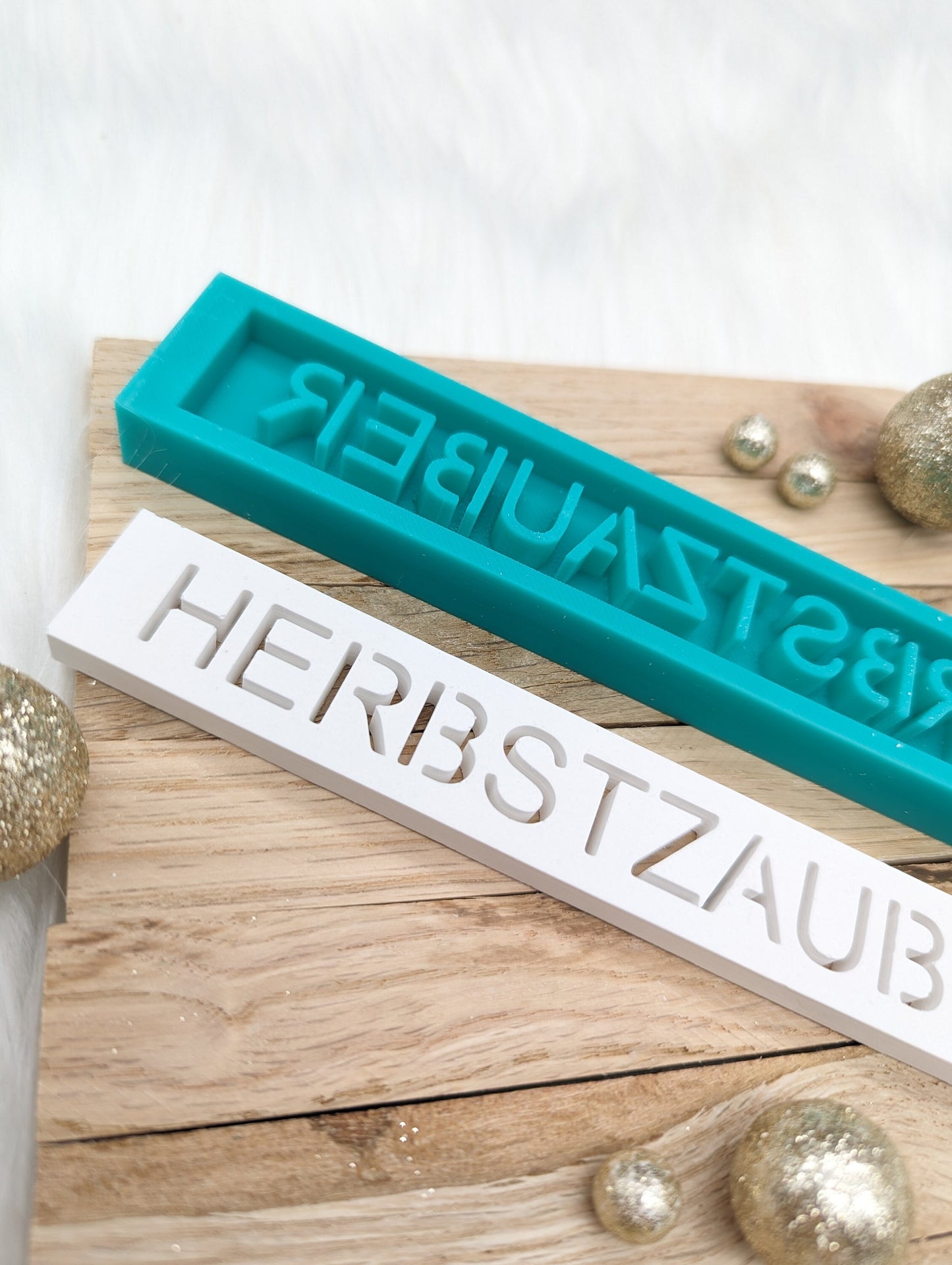 Klötzchen Gießform / HERBSTZAUBER / Silikonform für Klötzchen /160x22x8 mm / Silikon Klötzchen Gießform /Gießform Klötzchen