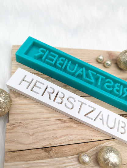 Klötzchen Gießform / HERBSTZAUBER / Silikonform für Klötzchen /160x22x8 mm / Silikon Klötzchen Gießform /Gießform Klötzchen