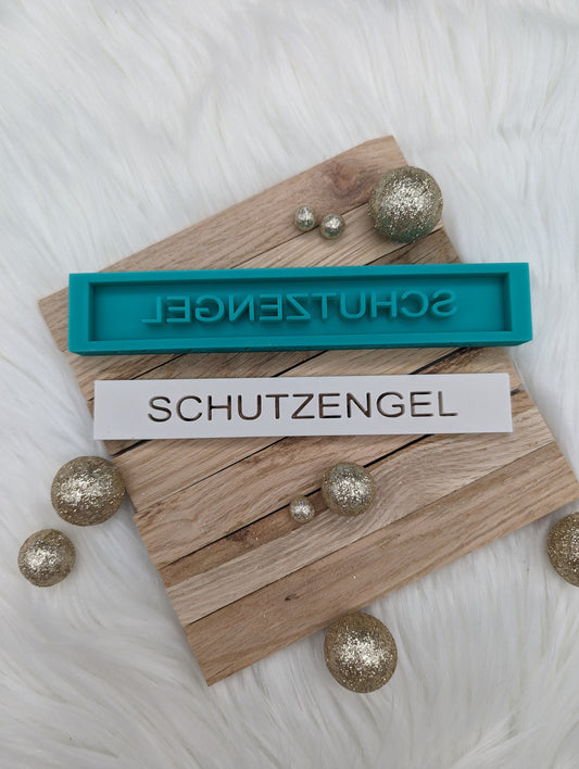 Klötzchen Gießform / SCHUTZENGEL / Silikonform für Klötzchen / 160x22x8 mm / Silikon Klötzchen Gießform /Gießform Klötzchen