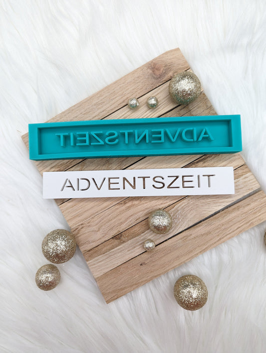 Klötzchen Gießform / ADVENTSZEIT / Silikonform für Klötzchen /160x22x8 mm / Silikon Klötzchen Gießform /Gießform Klötzchen