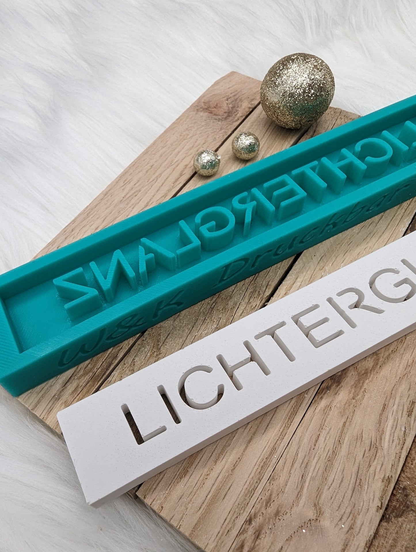 Klötzchen Gießform / LICHTERGLANZ / Silikonform für Klötzchen /160x22x8 mm / Silikon Klötzchen Gießform /Gießform Klötzchen