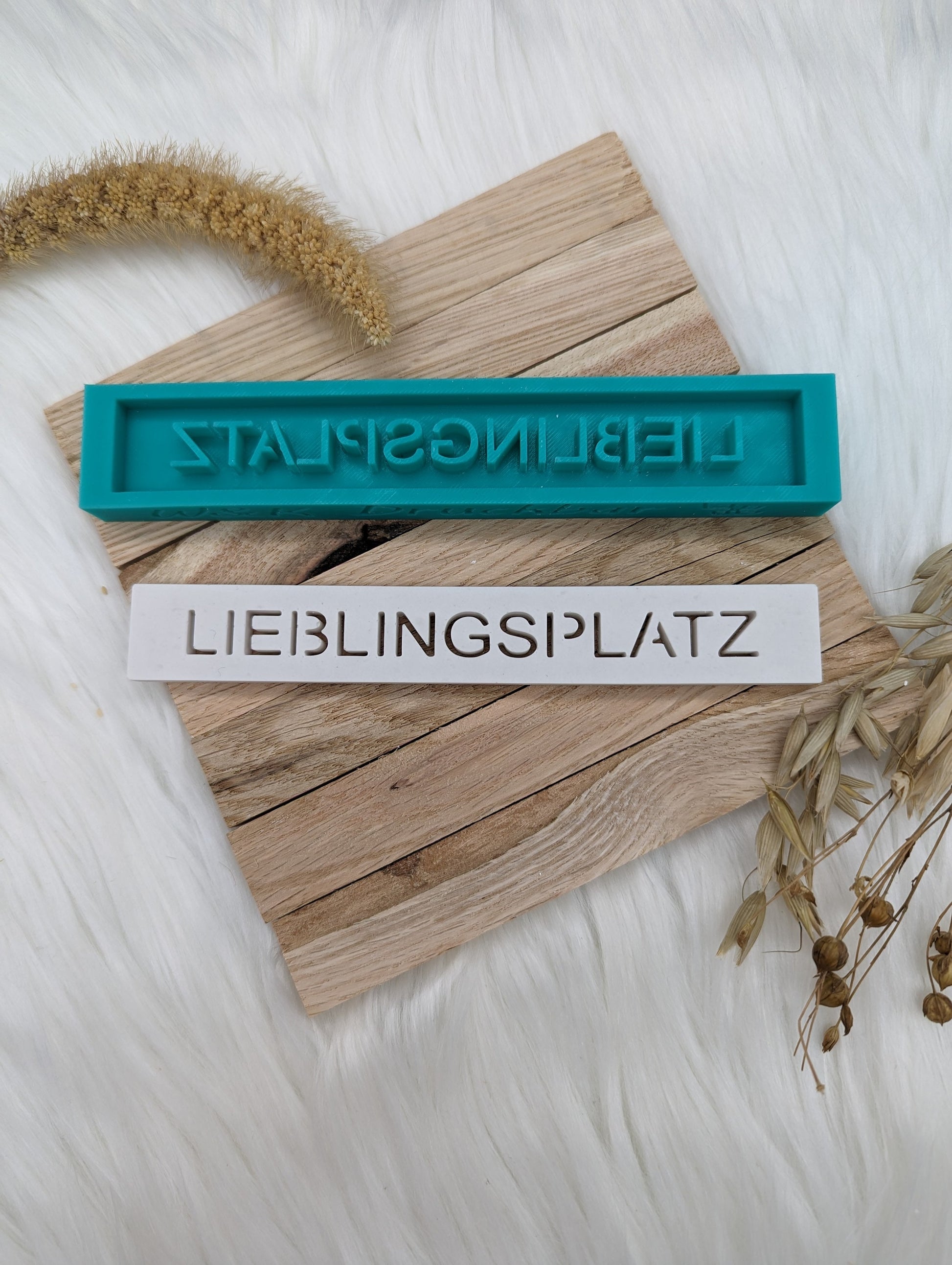 Klötzchen Gießform / LIEBLINGSPLATZ / Silikonform für Klötzchen / 160x22x8 mm / Silikon Klötzchen Gießform /Gießform Klötzchen