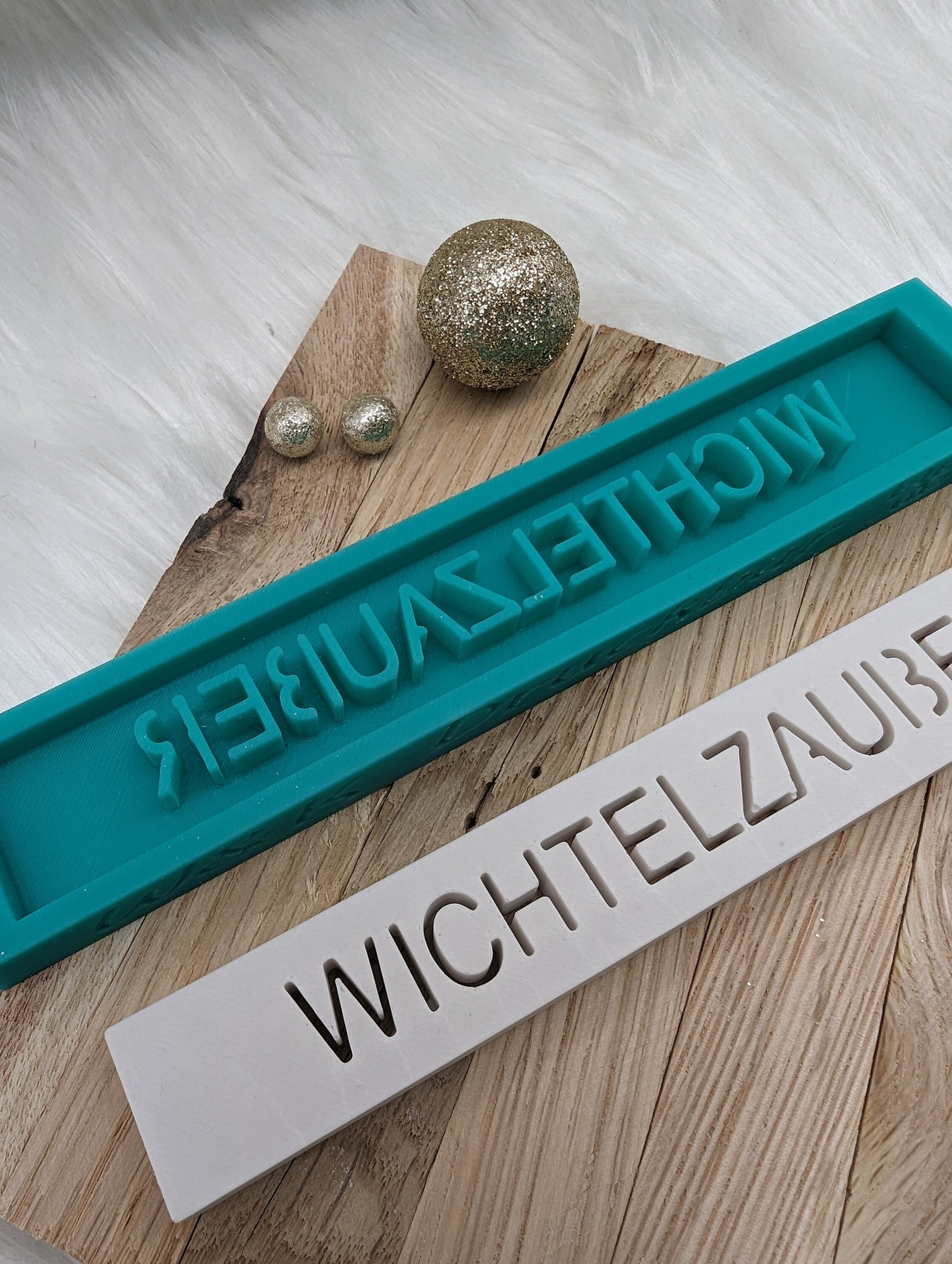 Klötzchen Gießform / WICHTELZAUBER / Silikonform für Klötzchen /160x22x8 mm / Silikon Klötzchen Gießform /Gießform Klötzchen