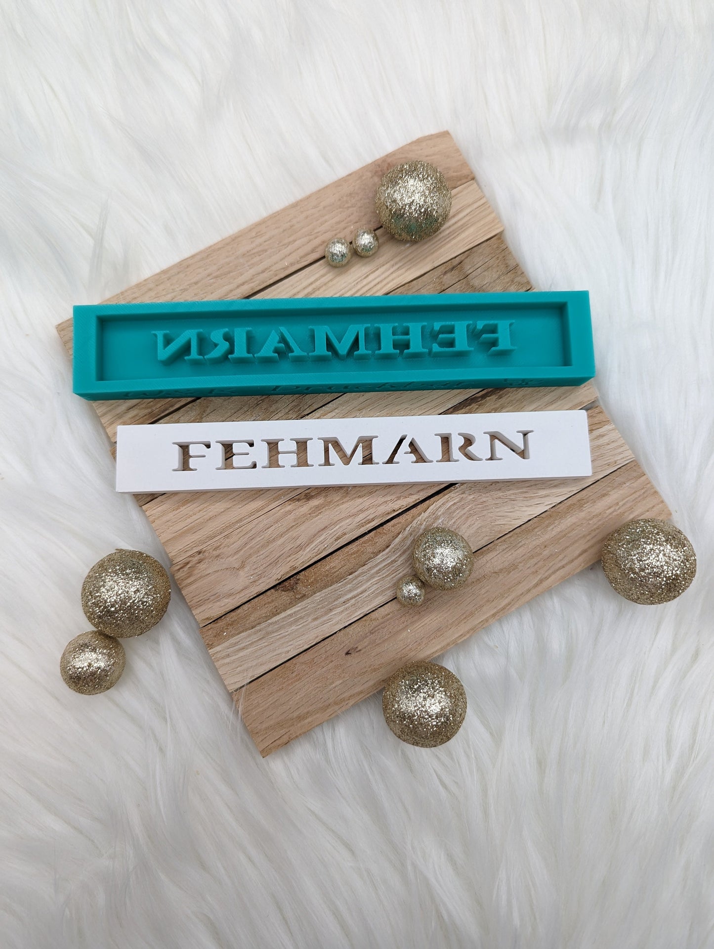 Klötzchen Gießform / FEHMARN / Silikonform für Klötzchen / 160x22x8 mm / Silikon Klötzchen Gießform /Gießform Klötzchen
