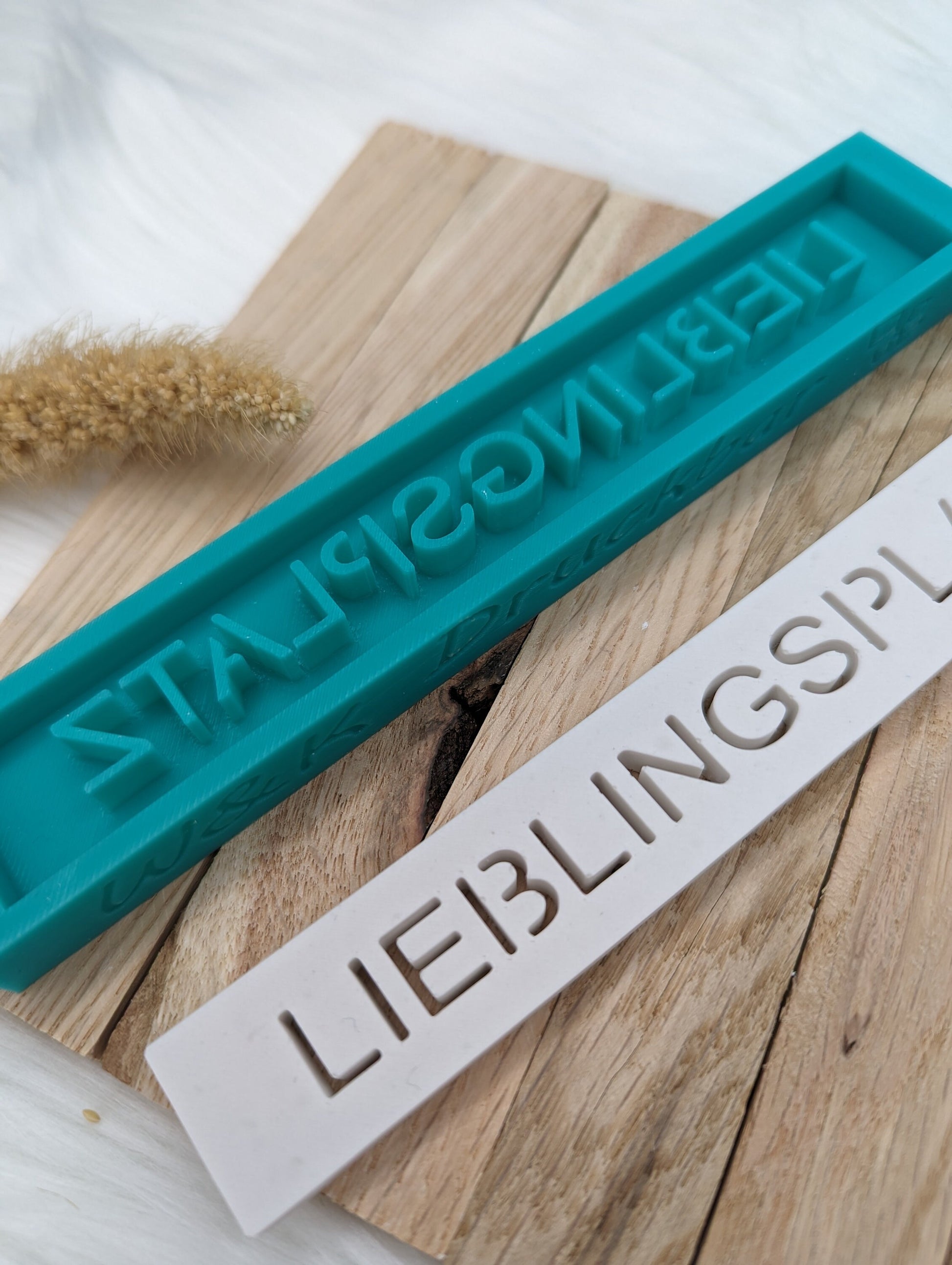 Klötzchen Gießform / LIEBLINGSPLATZ / Silikonform für Klötzchen / 160x22x8 mm / Silikon Klötzchen Gießform /Gießform Klötzchen