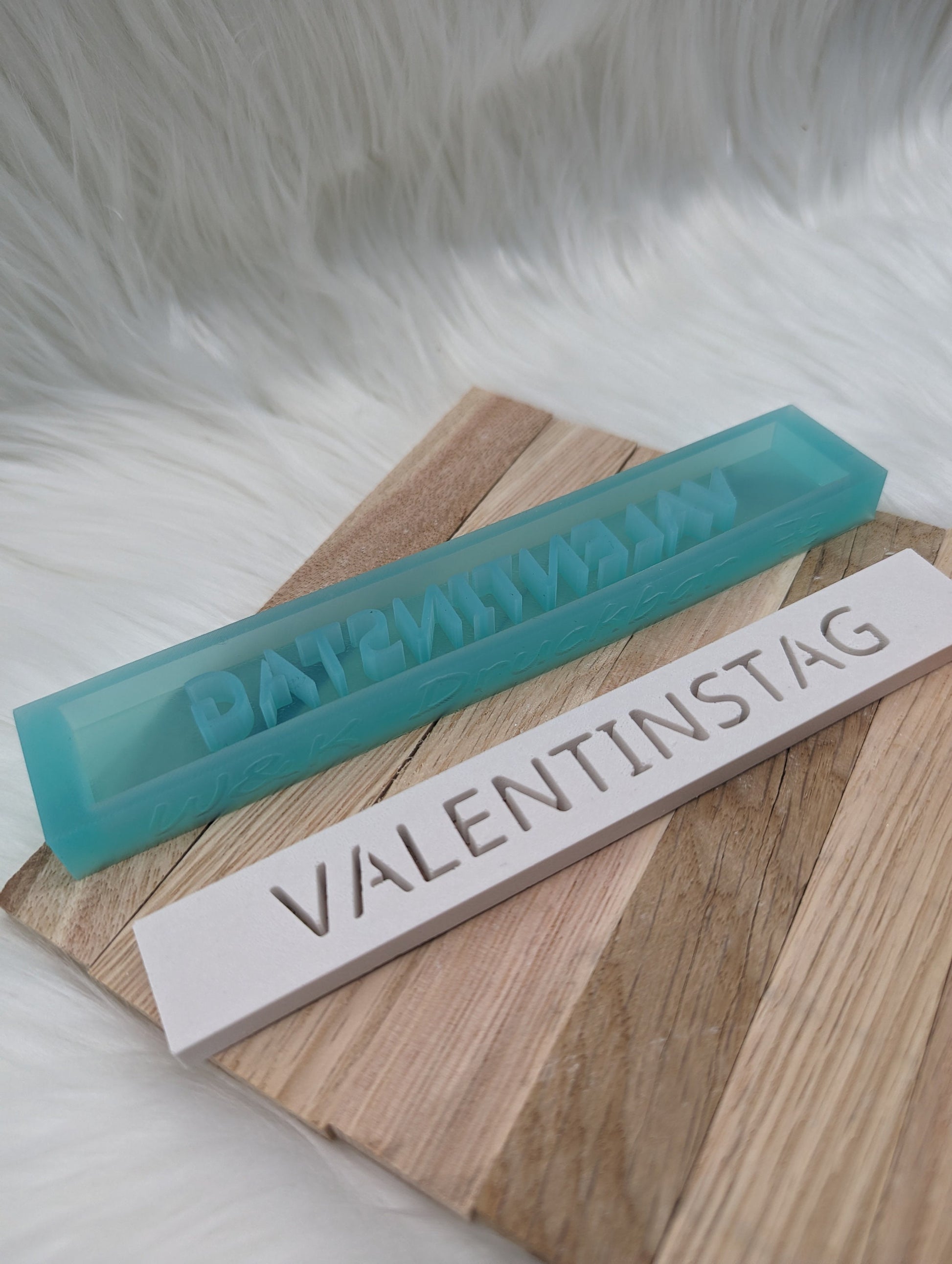 Klötzchen Gießform / VALENTINSTAG / Silikonform für Klötzchen / 160x22x8 mm / Silikon Klötzchen Gießform /Gießform Klötzchen