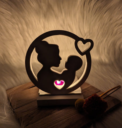 Silikonform Mama und Baby im Kreis für Einschieber / Teelichthalter / Einschieber / Raysin / Silikonform