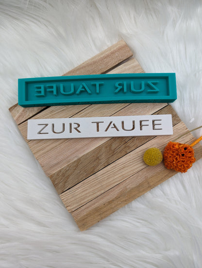 Klötzchen Gießform / ZUR TAUFE / Silikonform für Klötzchen / 160x22x8 mm / Silikon Klötzchen Gießform /Gießform Klötzchen