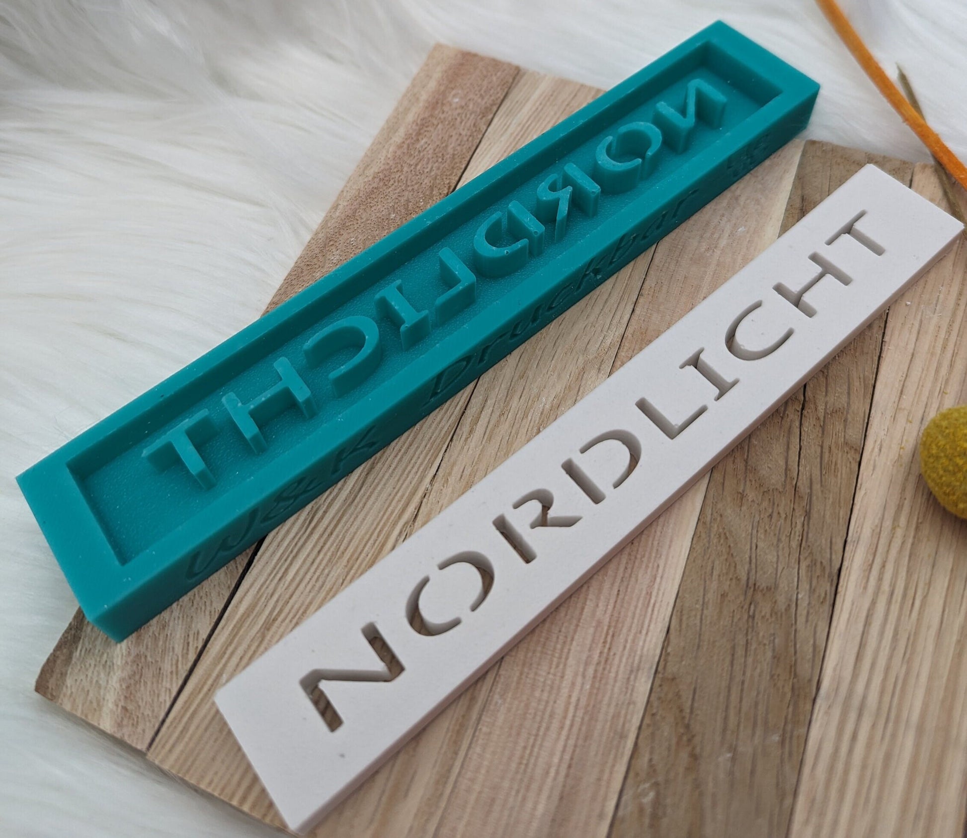 Klötzchen Gießform / NORDLICHT / Silikonform für Klötzchen / 160x22x8 mm / Silikon Klötzchen Gießform /Gießform Klötzchen