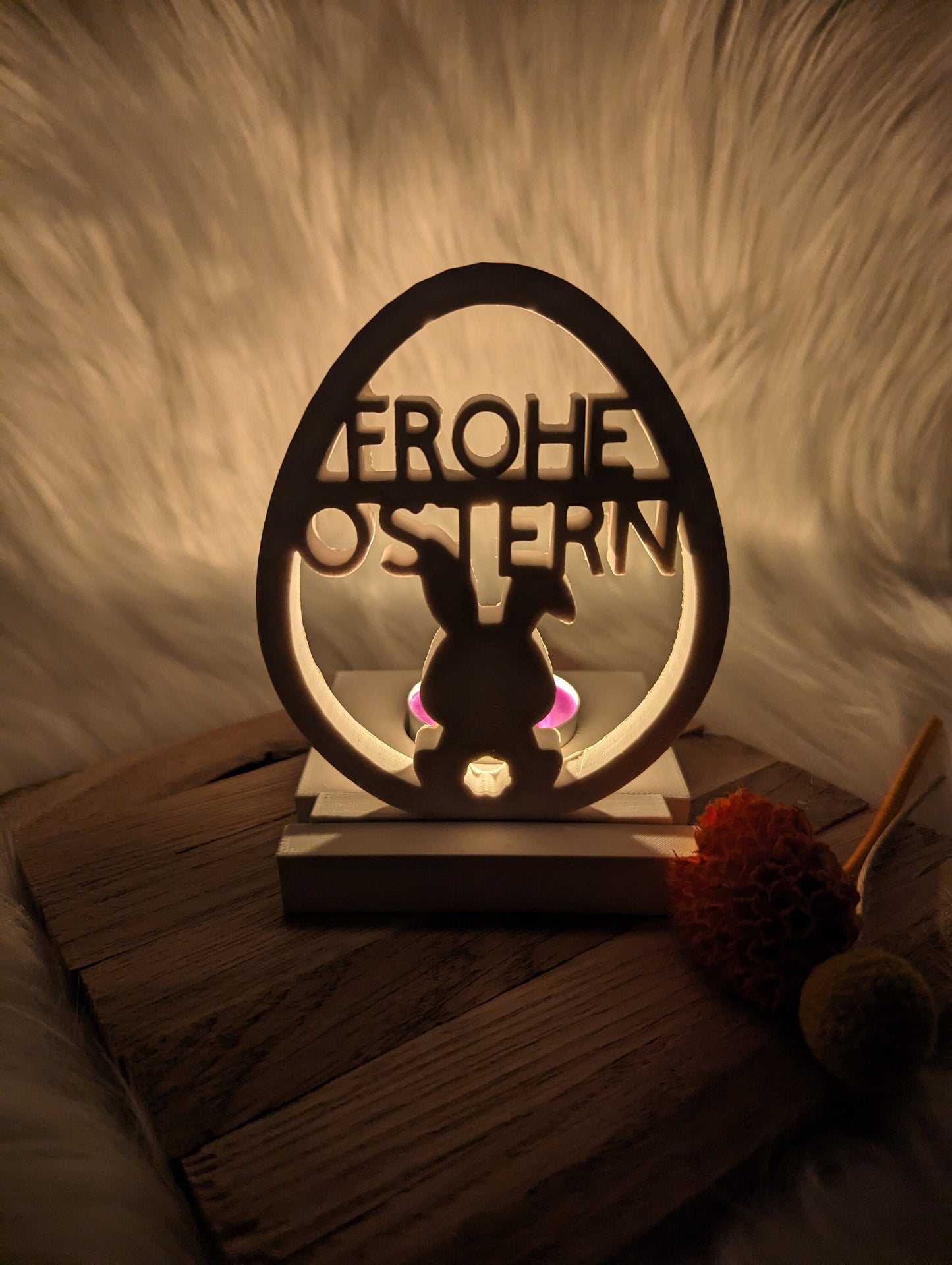 Silikonform Osterei Frohe Ostern V2 für Einschieber / Osterei / Teelichthalter / Einschieber / Raysin / Silikonform