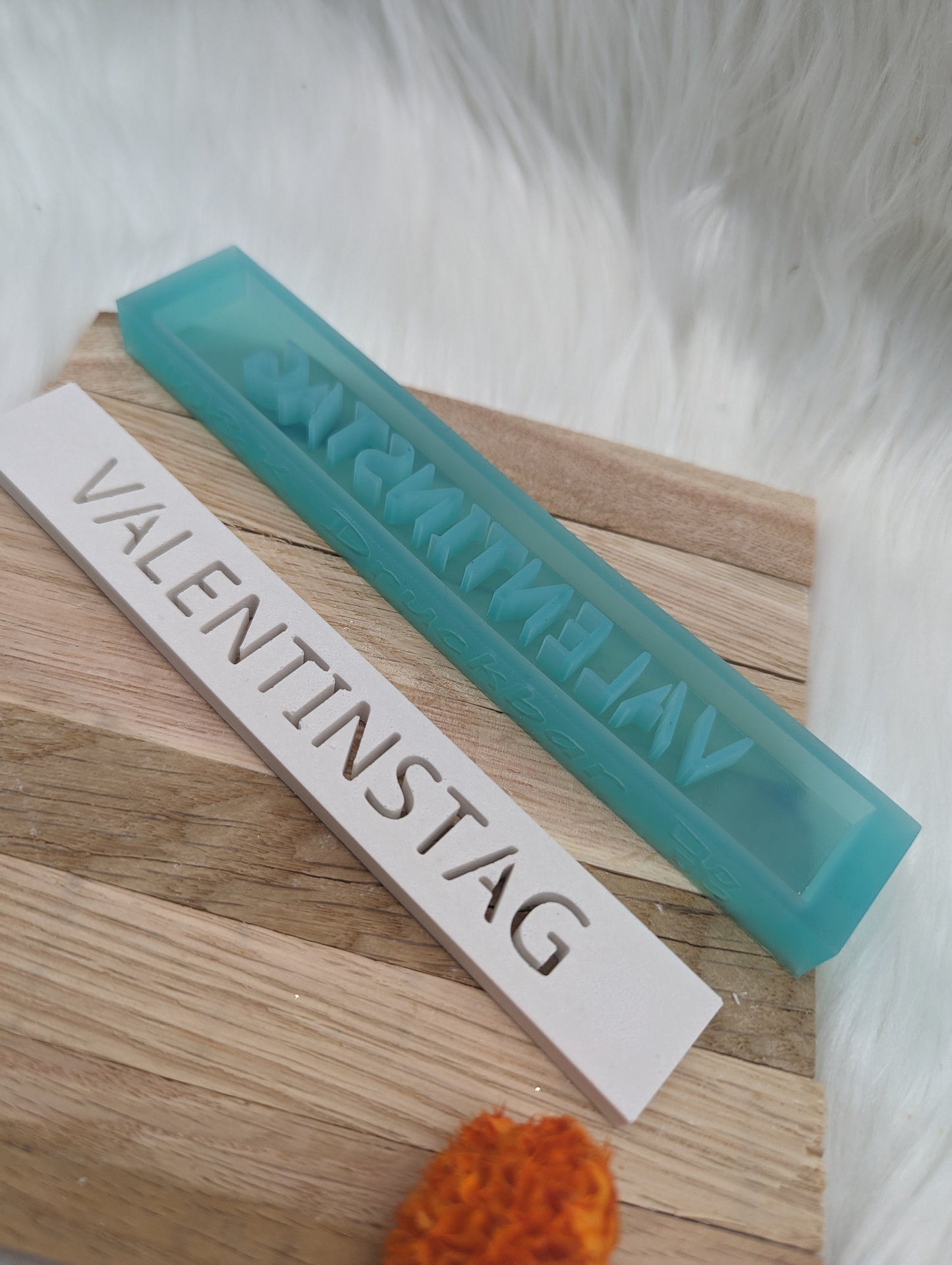 Klötzchen Gießform / VALENTINSTAG / Silikonform für Klötzchen / 160x22x8 mm / Silikon Klötzchen Gießform /Gießform Klötzchen