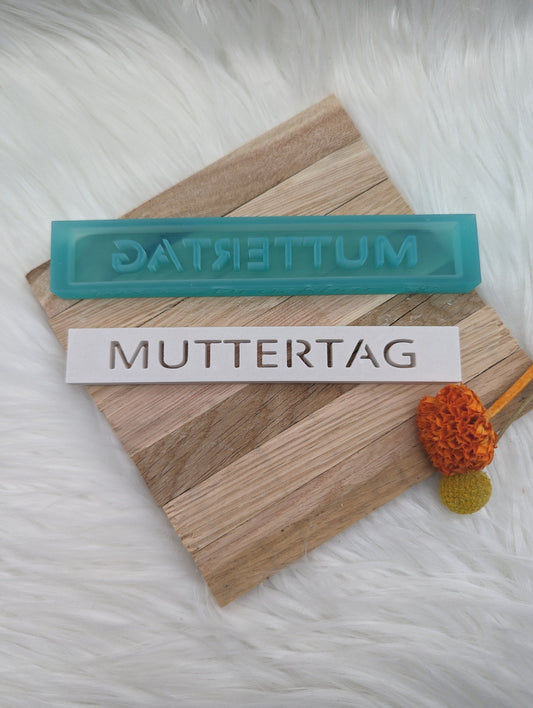 Klötzchen Gießform / MUTTERTAG / Silikonform für Klötzchen / 160x22x8 mm / Silikon Klötzchen Gießform /Gießform Klötzchen