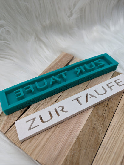 Klötzchen Gießform / ZUR TAUFE / Silikonform für Klötzchen / 160x22x8 mm / Silikon Klötzchen Gießform /Gießform Klötzchen