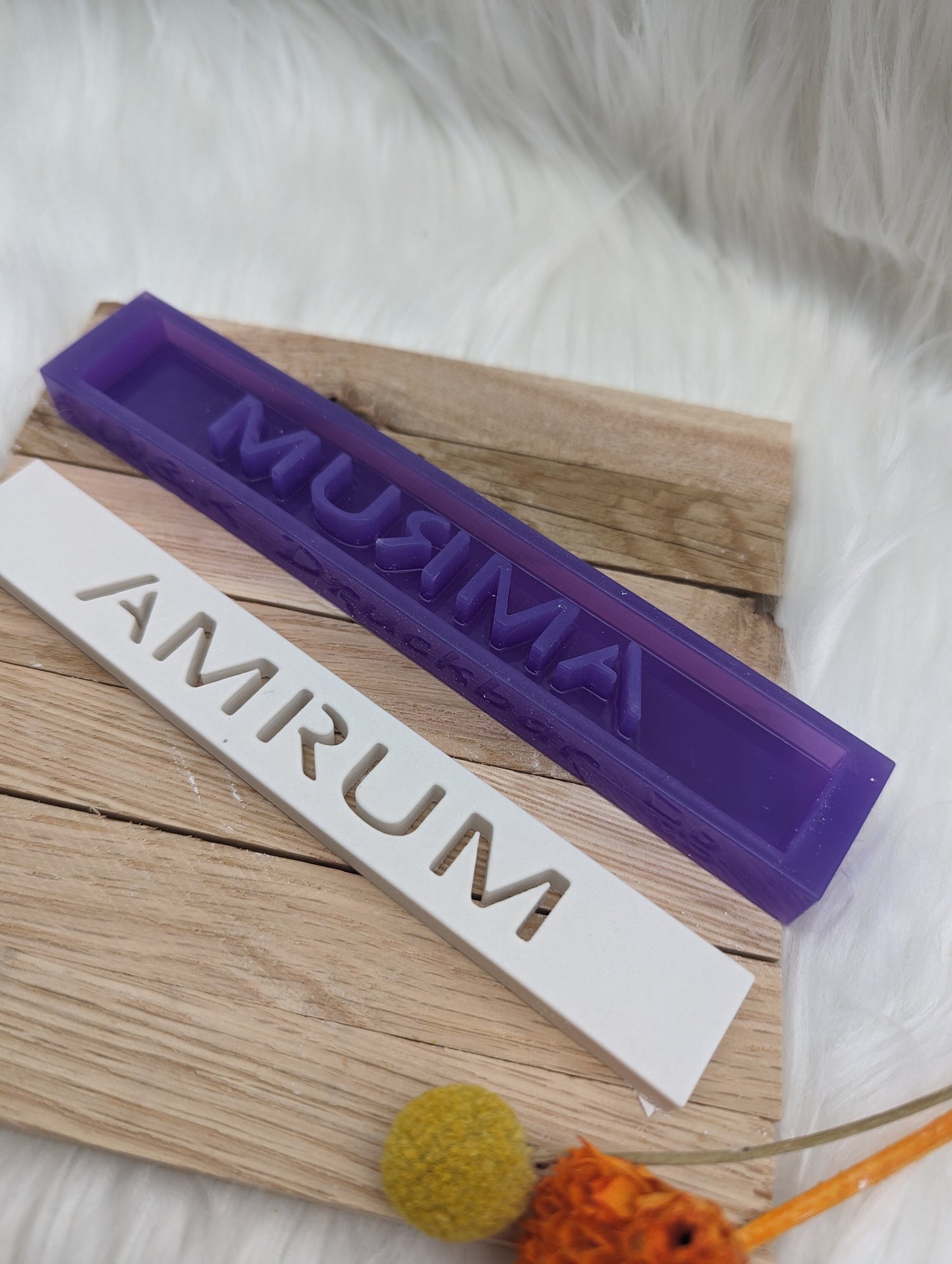 Klötzchen Gießform / AMRUM / Silikonform für Klötzchen / 160x22x8 mm / Silikon Klötzchen Gießform /Gießform Klötzchen